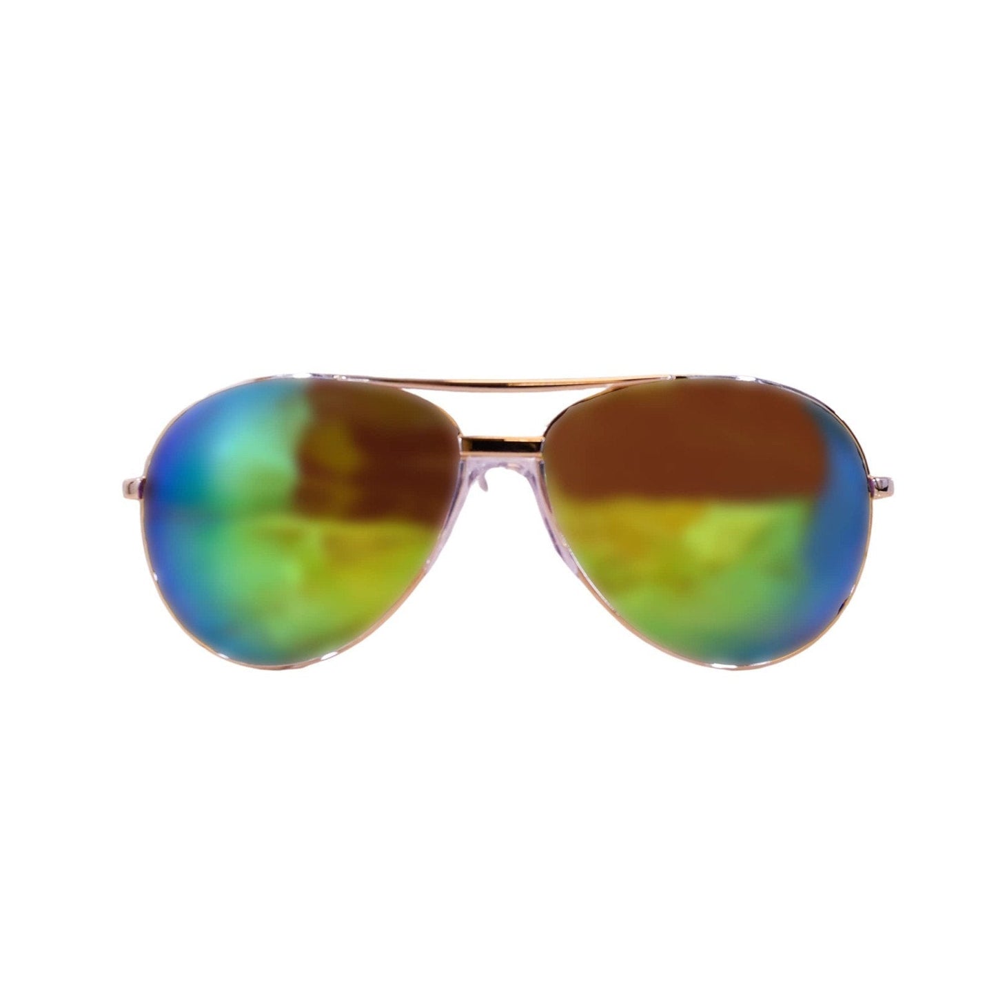 JiMarti P16 - No Tangle - Polarized Aviator Mirrored Sunglasses Gold/Emerald JiMarti