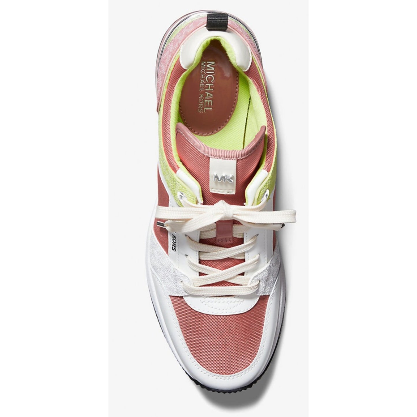 Michael Kors Georgie Trainer Rose Multi Wedges Sneakers Shoes Women's 7.5 M