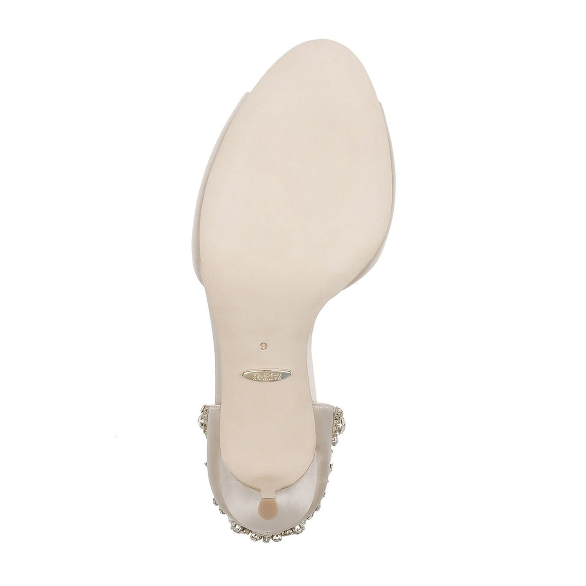 BADGLEY MISCHKA CELESTE WEDDING Women's Dress Shoes Nude Satin Size 8
