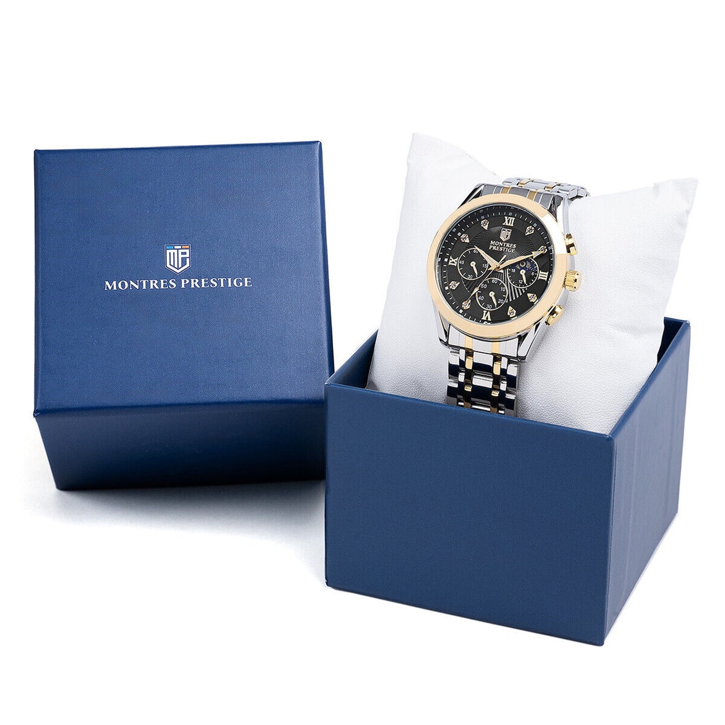 INVICTA X MONTRES PRESTIGE DIAMOND DIAL MOON-PHASE 40MM QUARTZ WATCH