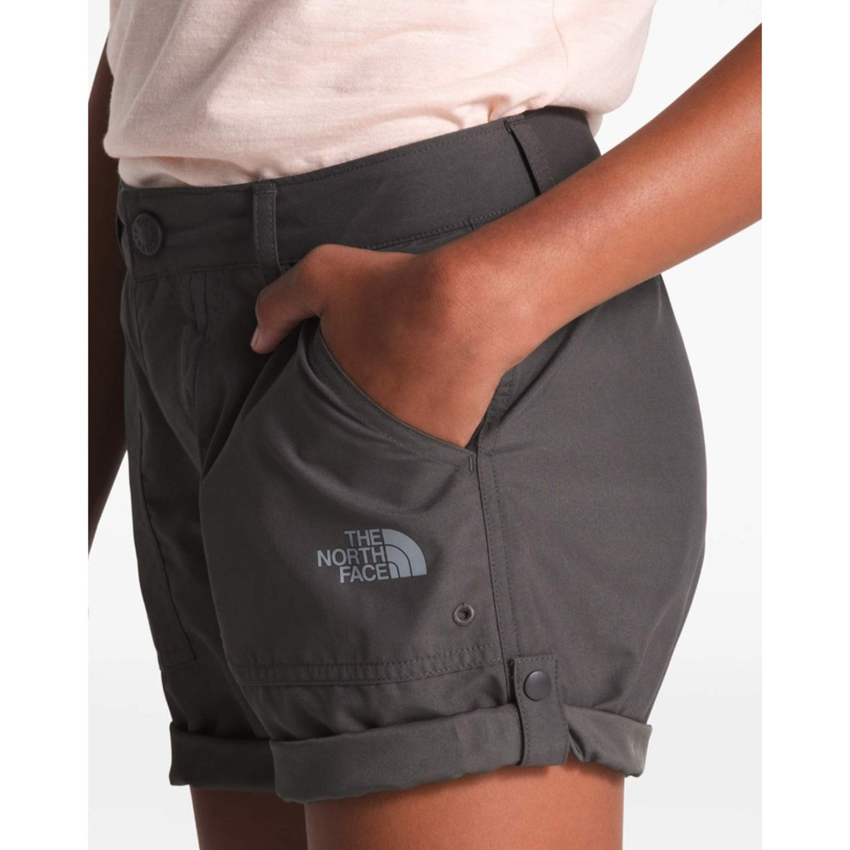 The North Face FlashDry Girls Amphibious Shorts Gray Sun Protection L 14/16 New