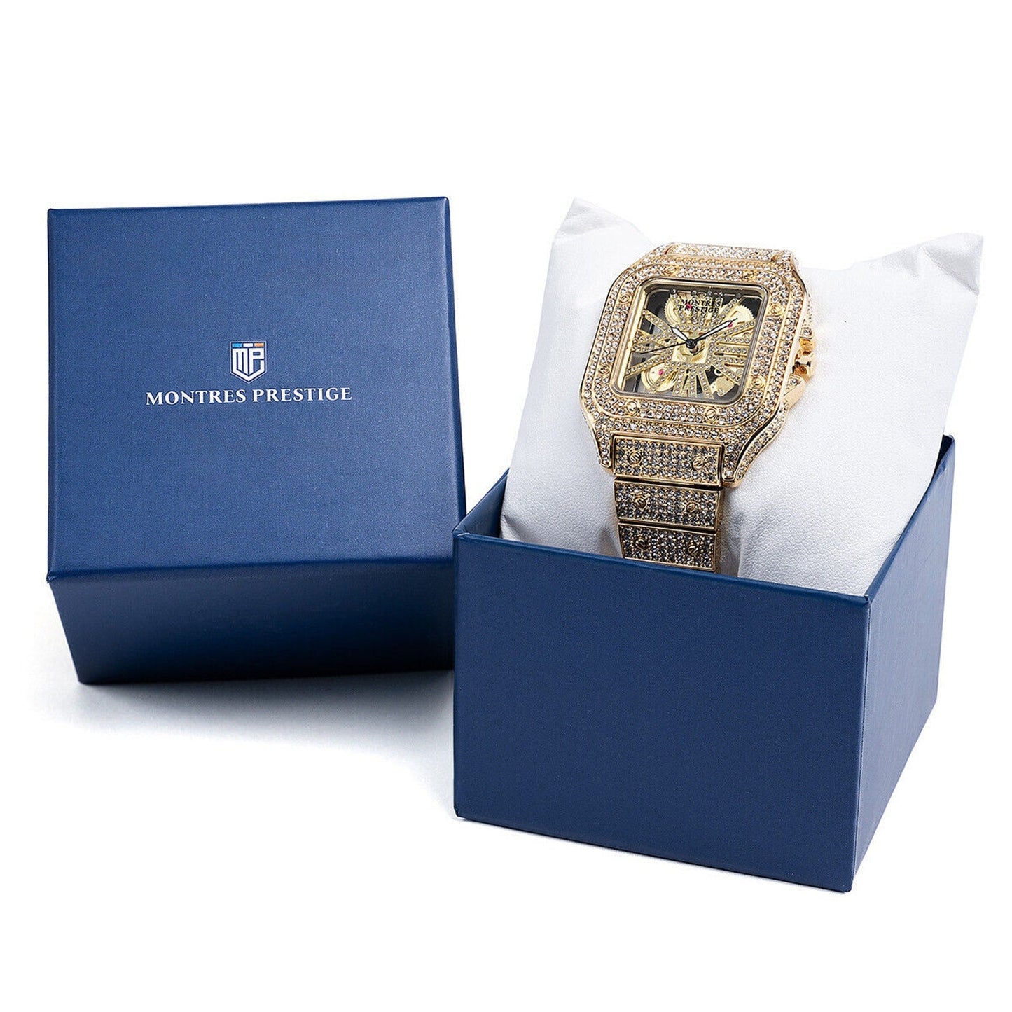 NEW Montres Prestige Lucent X Invicta Men's 42mm Crystal Gold/Silver Tone Watch Invicta