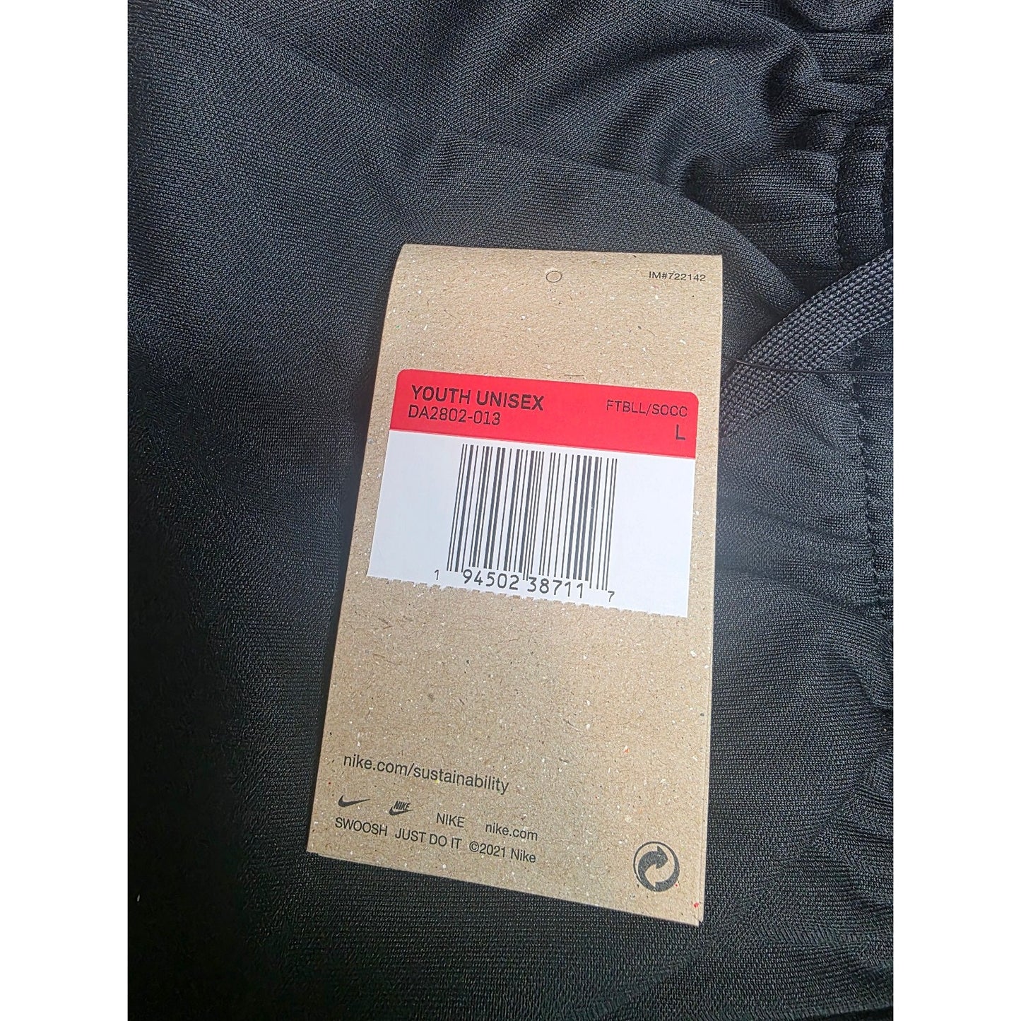 Nike Dri-FIT Academy Big Kids' Soccer Pants Zippered Pocket Black Large