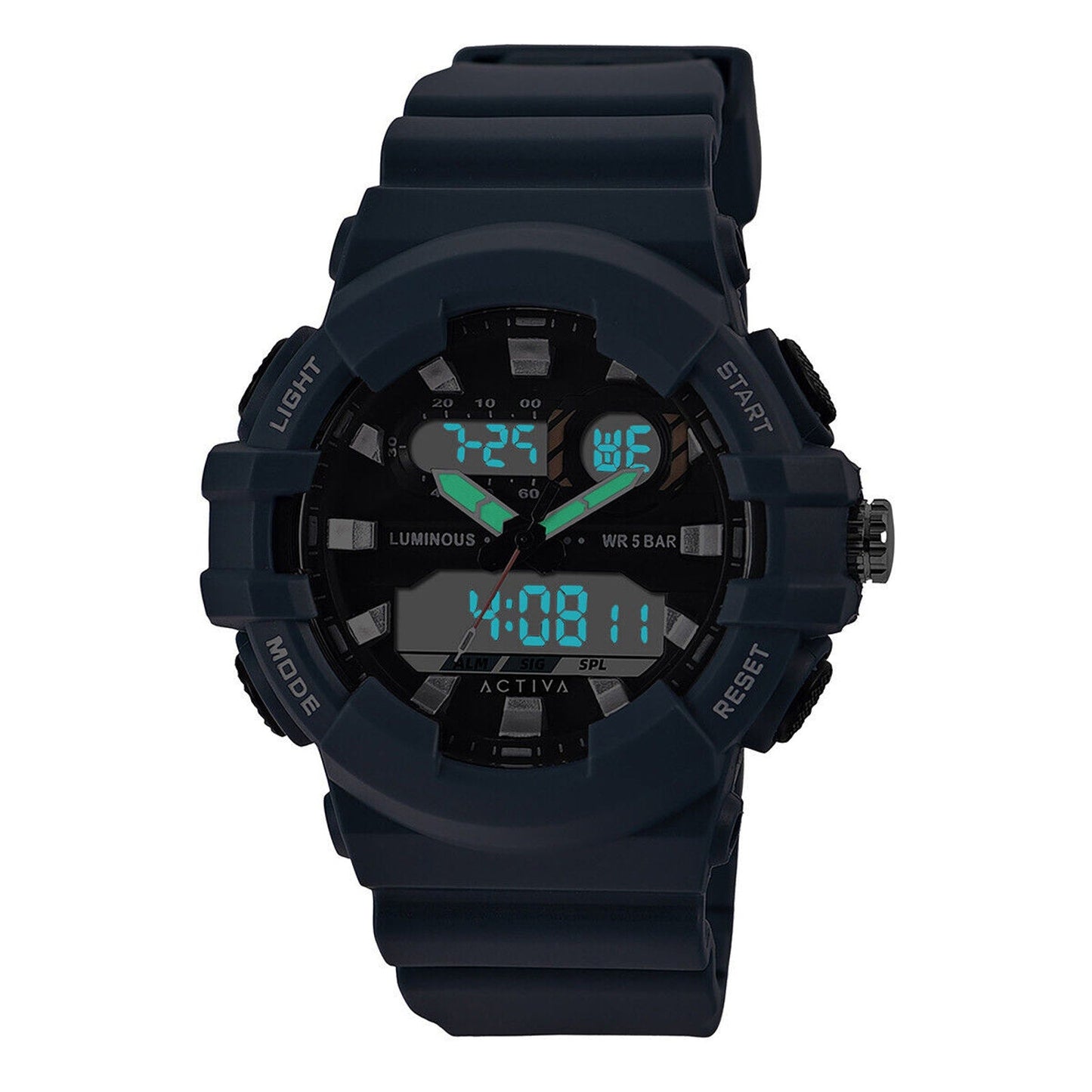 Activa Pixel X Invicta Digital Men's Watch illuminate analog - 50mm. Blue Invicta