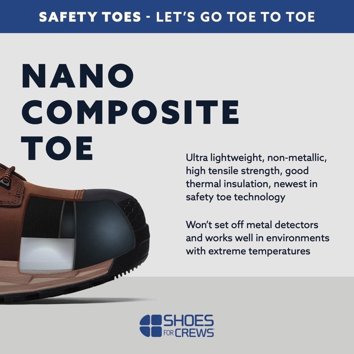Women's Work Shoes For Crews GIA Nano Composite Toe NCT 8 M Black Slip Resistant