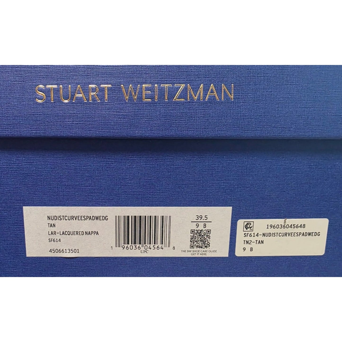 Stuart Weitzman Espadrilles Nudistcurve Wedge Women Sandal Tan Leather Shoes 9 B