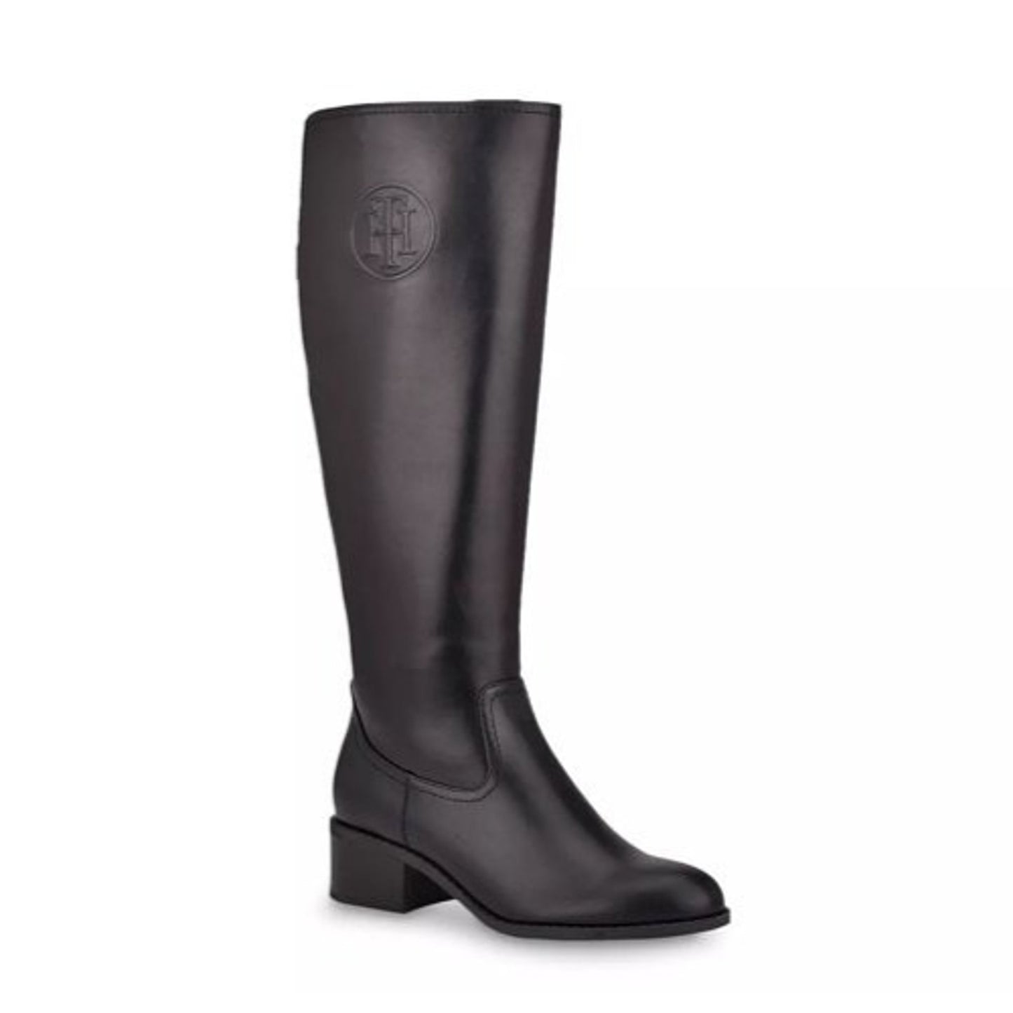 TOMMY HILFIGER Deelia Womens Brown Cushioned Round Toe Zip-Up Riding Boot 9 M