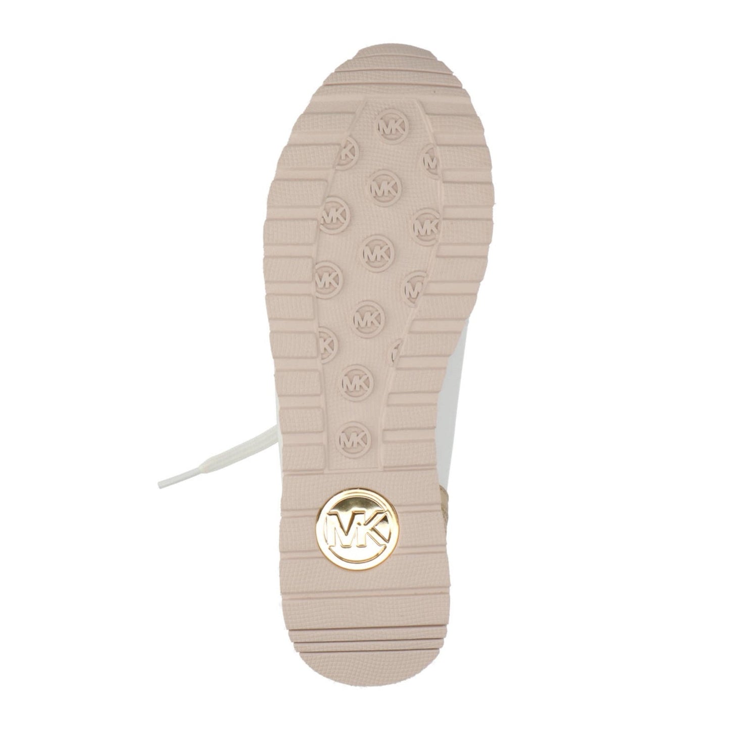 Michael Kors Dash Knit Trainer Sneakers Metallic Stretch Knit Pale Gold Size 9.5