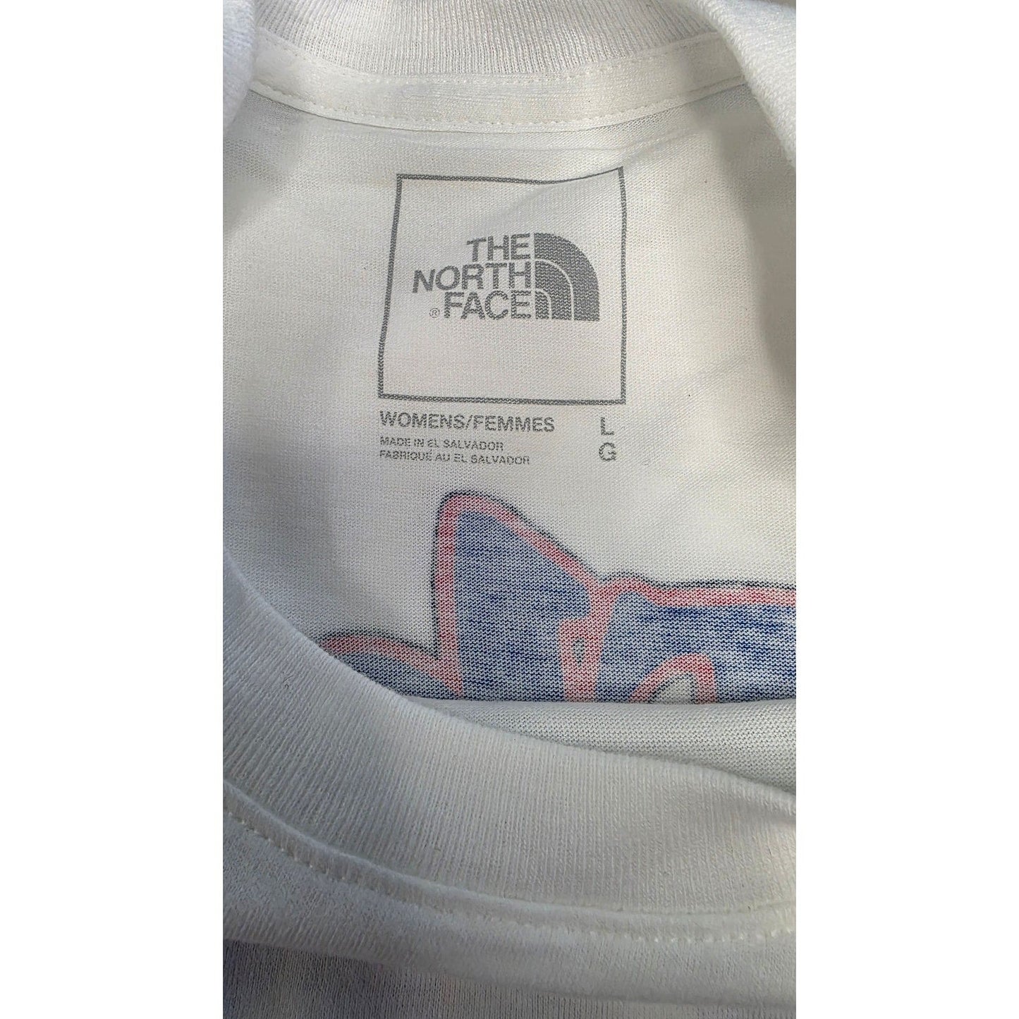 The North Face Crew Neck White USA T-Shirt Never Stop Exploring Womens Large The North Face