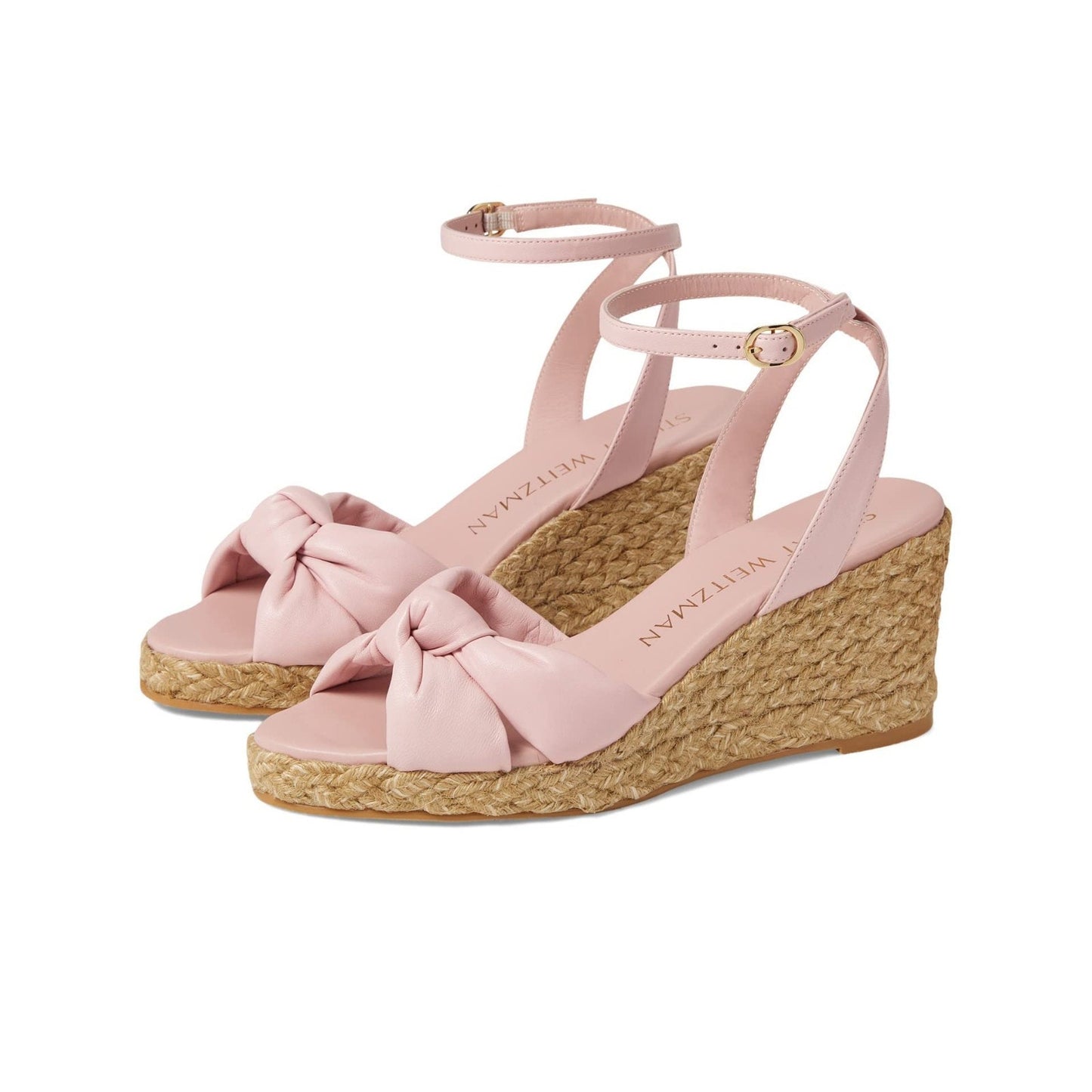Stuart Weitzman Playa Espadrille Knot Wedge Ballet/Natural 9.5 B