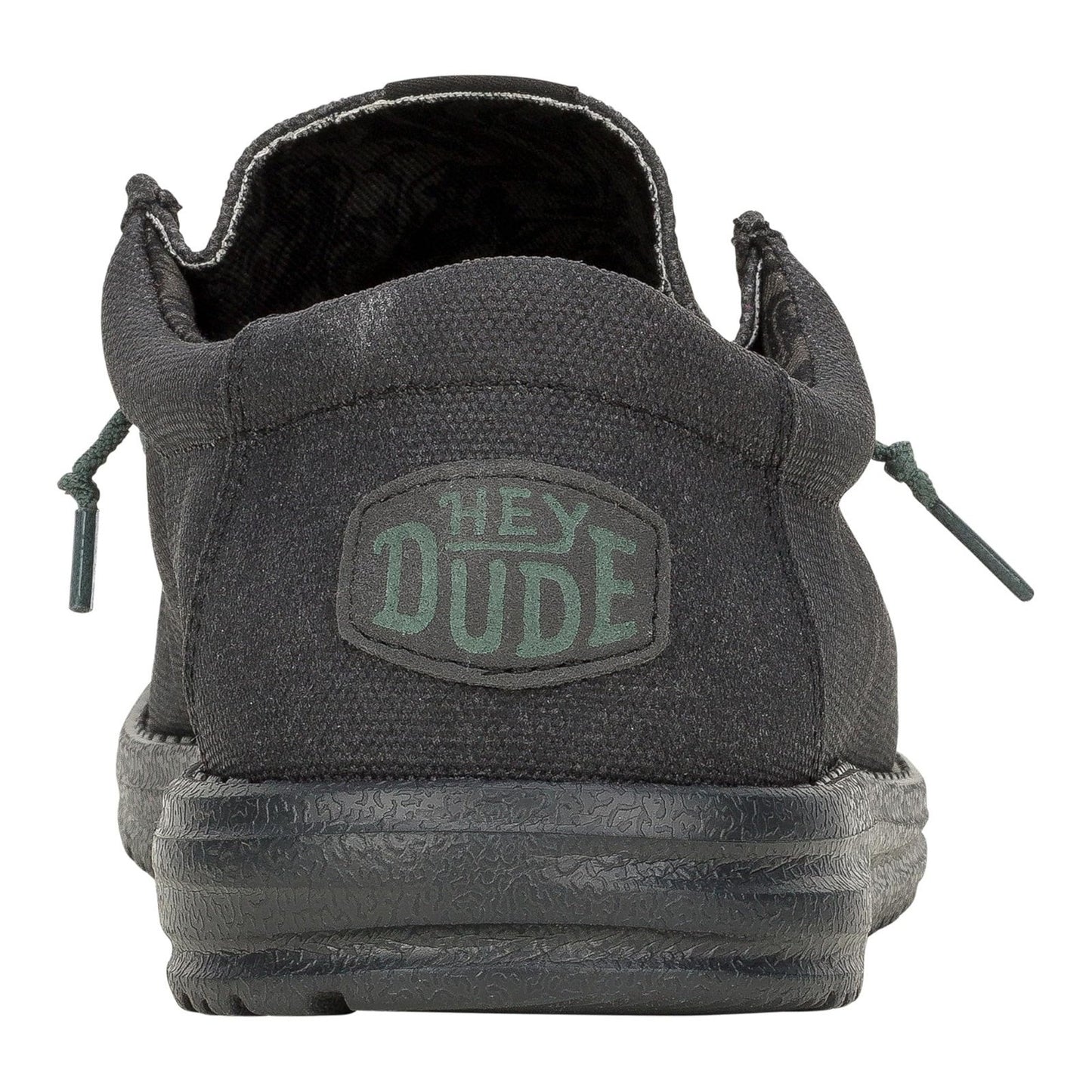 HEYDUDE Wally Waxed Canvas Black Men's Slip On Loafer Shoes Size 12 M