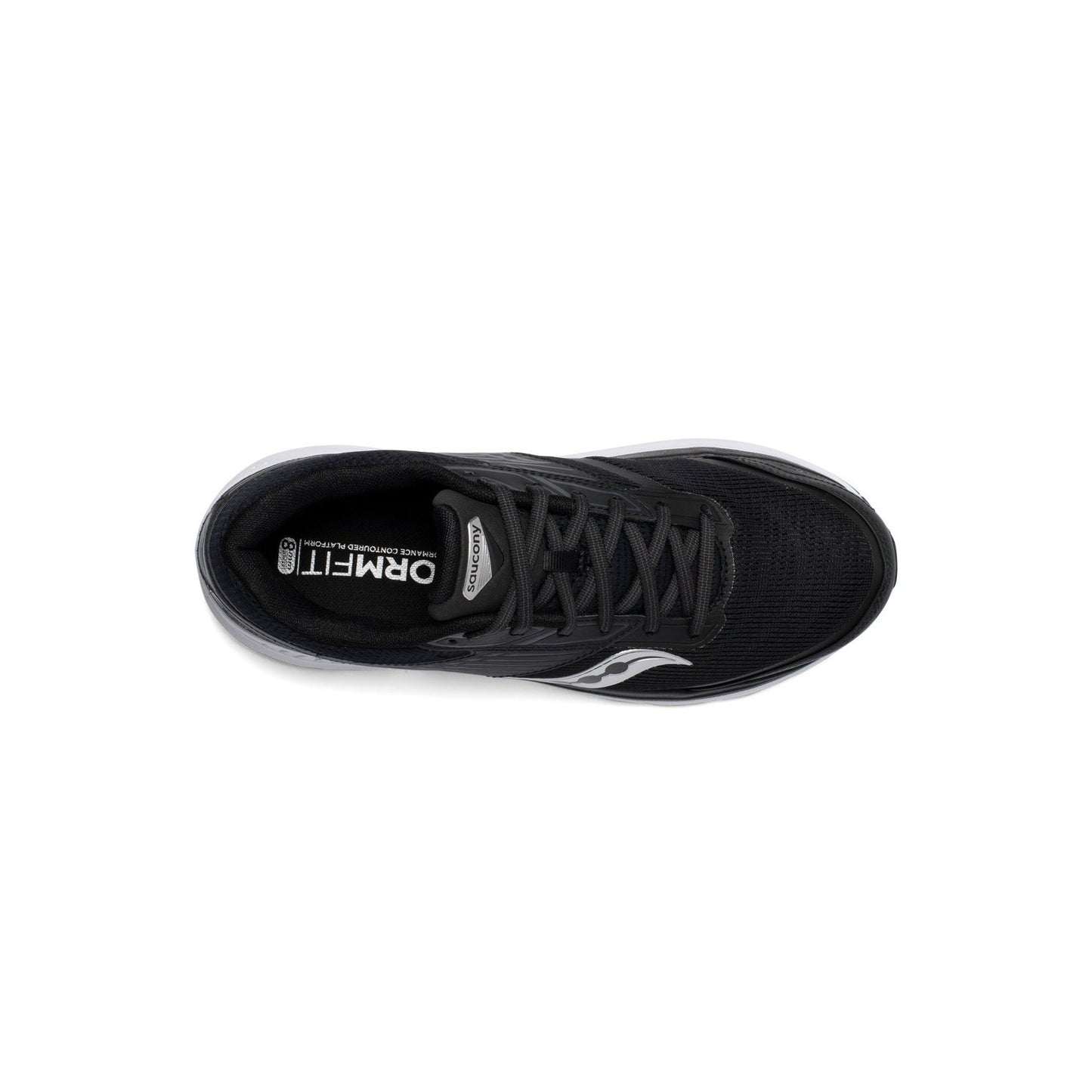 Saucony Men's Echelon 8 Running Shoe, Black/White, 12.5 Wide