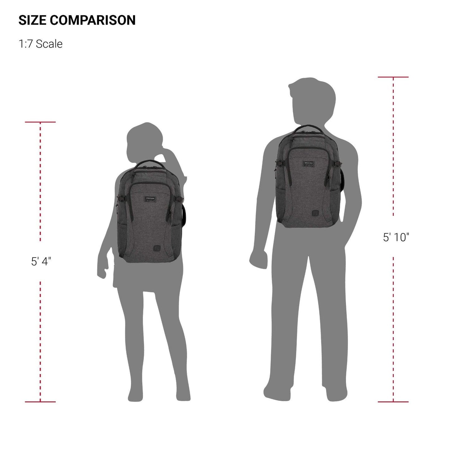 SwissGear Hybrid Travel Laptop Backpack 22 in - Heather Gray SWISSGEAR