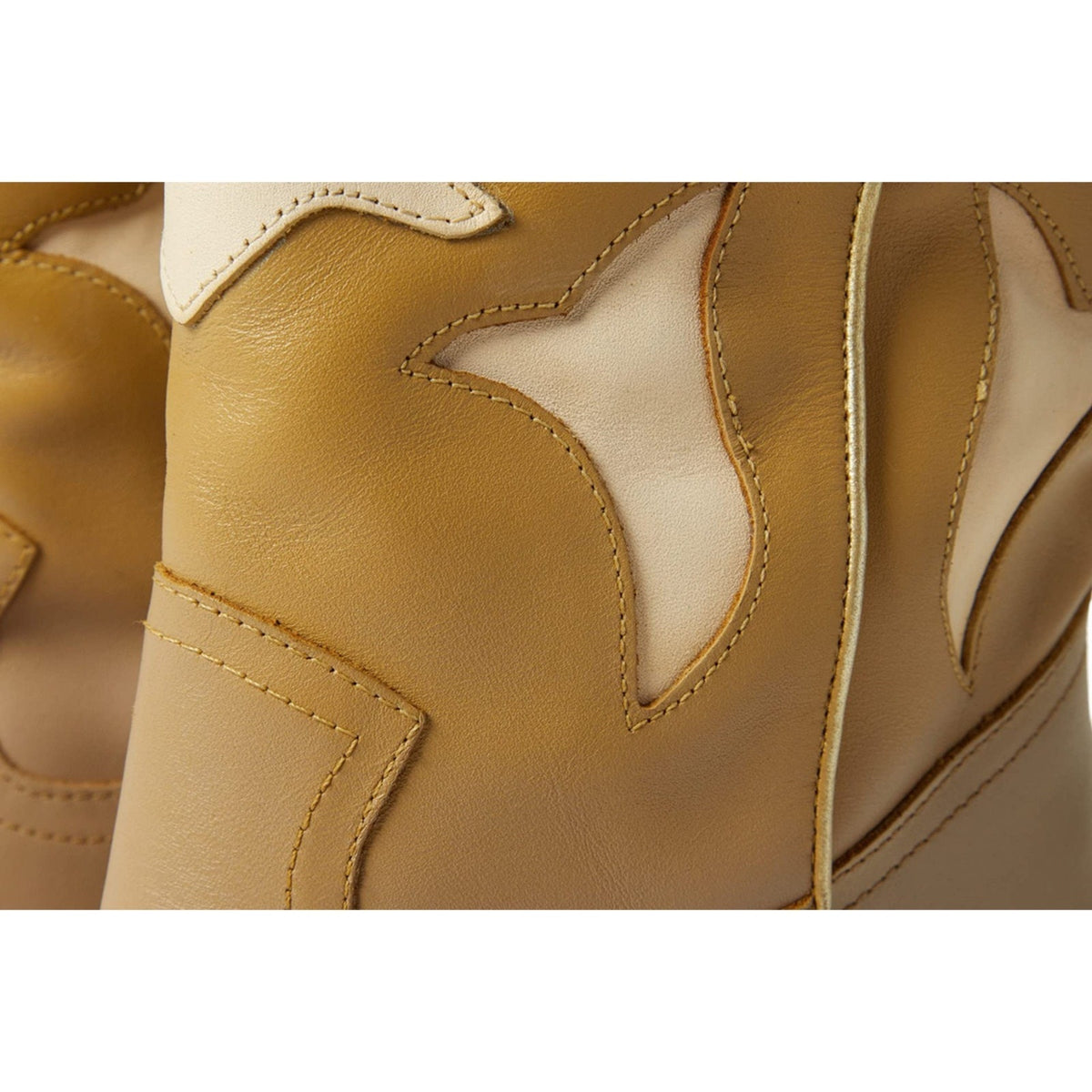 42 GOLD Women's Boots snipped toe Leather Bartlett Camel Block Heels 8.5 M