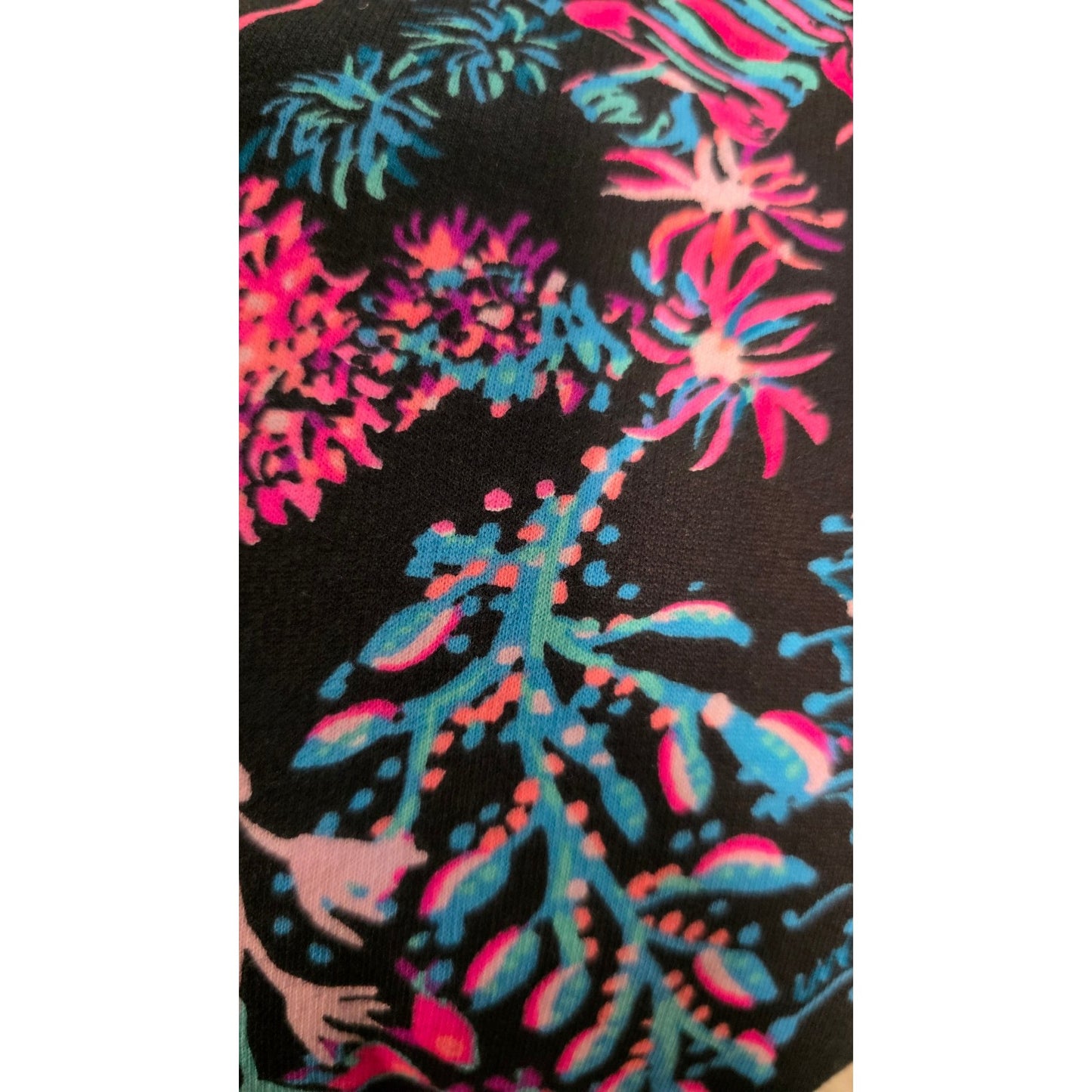 Lilly Pulitzer Jansen Sweatshirt Onyx Twilight Coral Pink Blouse Coastal X-Small