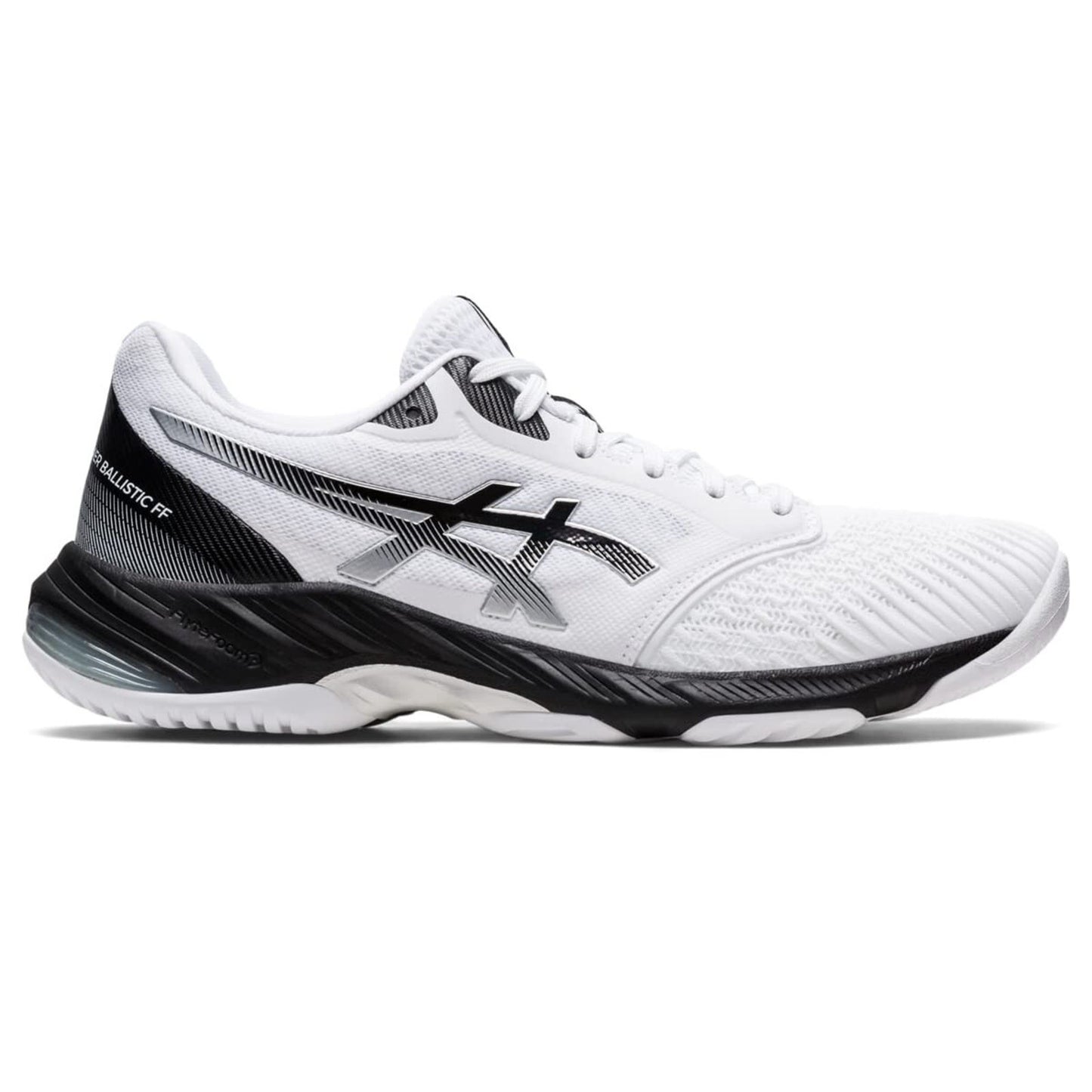 ASICS Men's Netburner Ballistic FlyteFoam 3 Volleyball Shoes, 15 US, White/Black