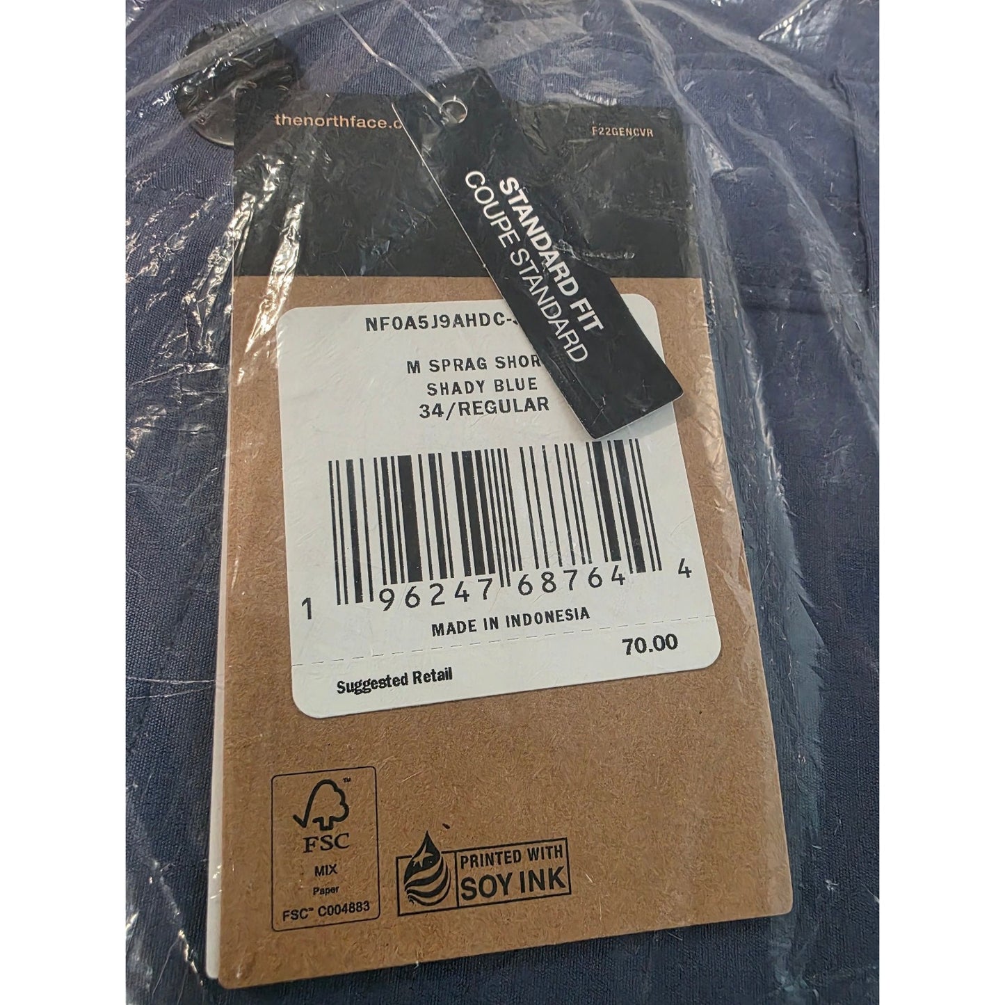 NEW The North Face Sprag 7" Shorts Shady Blue Mens 34 Hiking Stretch