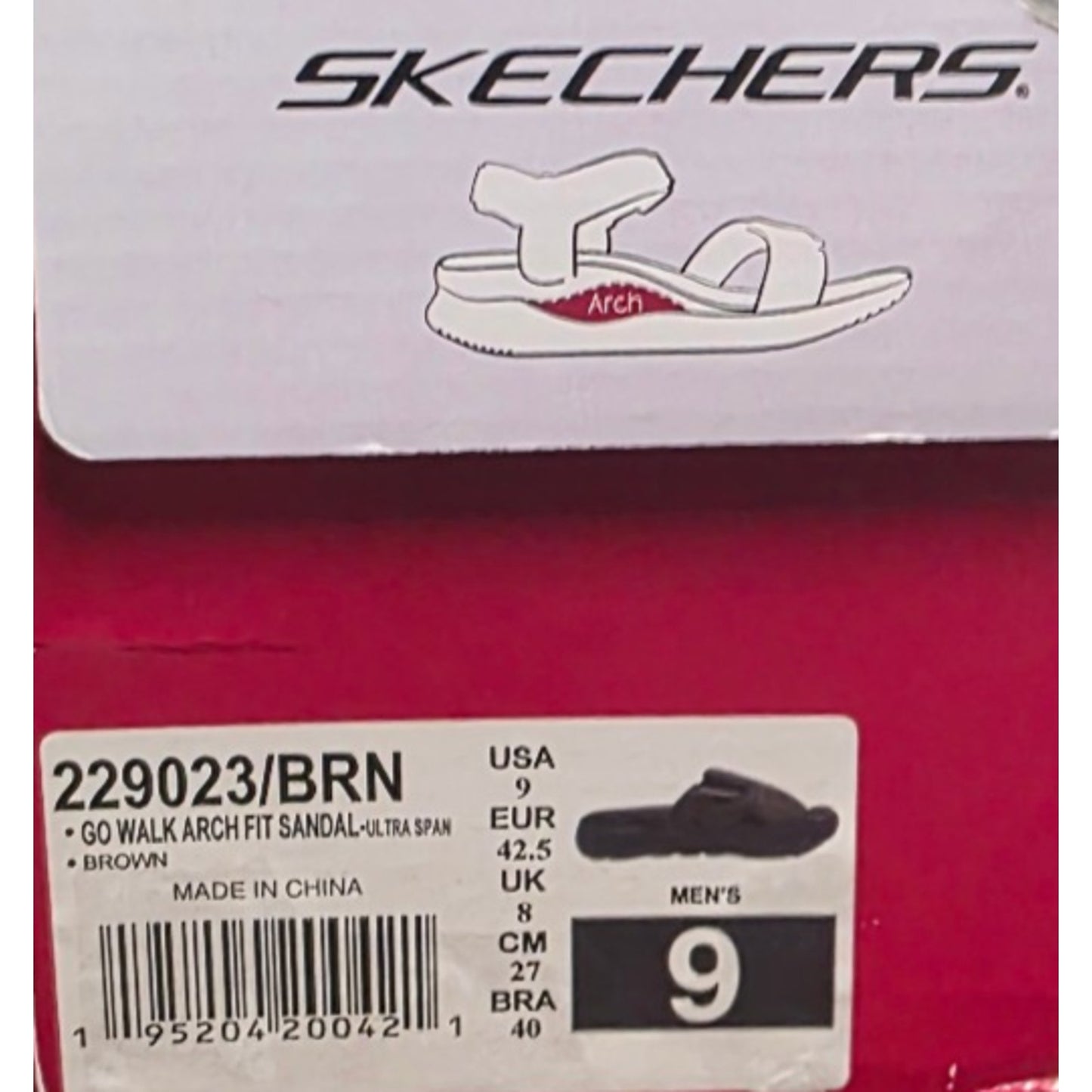 Skechers Men's Go Walk Arch Fit Slip On Comfort Slide Sandal Black Size 9