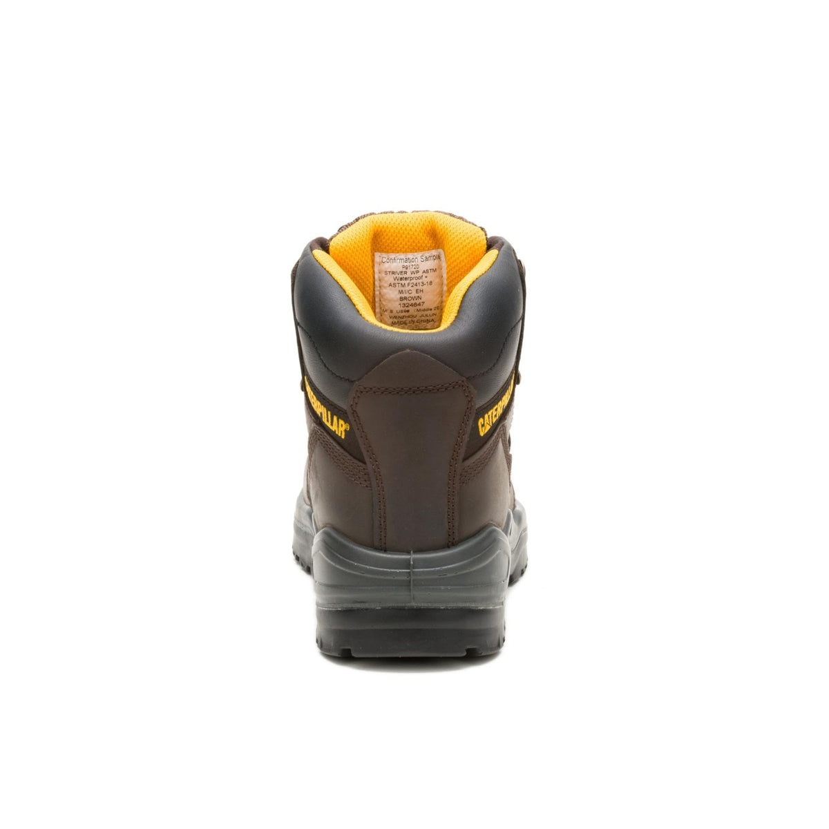 CAT Men's Striver Waterproof Steel Toe Industrial Boot , Brown 10.5