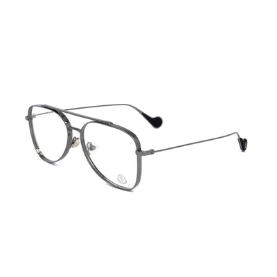 Moncler ML5083 008 Gunmetal Silver Aviator Men Eyeglasses Metal Frame 55-15-150 Moncler