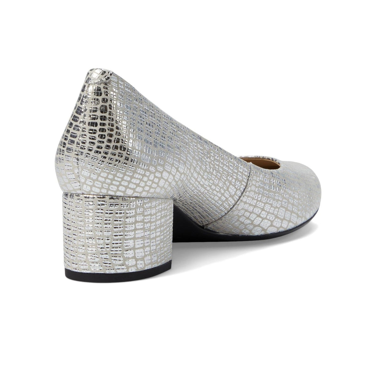 Marc Joseph New York Broad Street Women's Pump Metallic Silver Gator 9 M