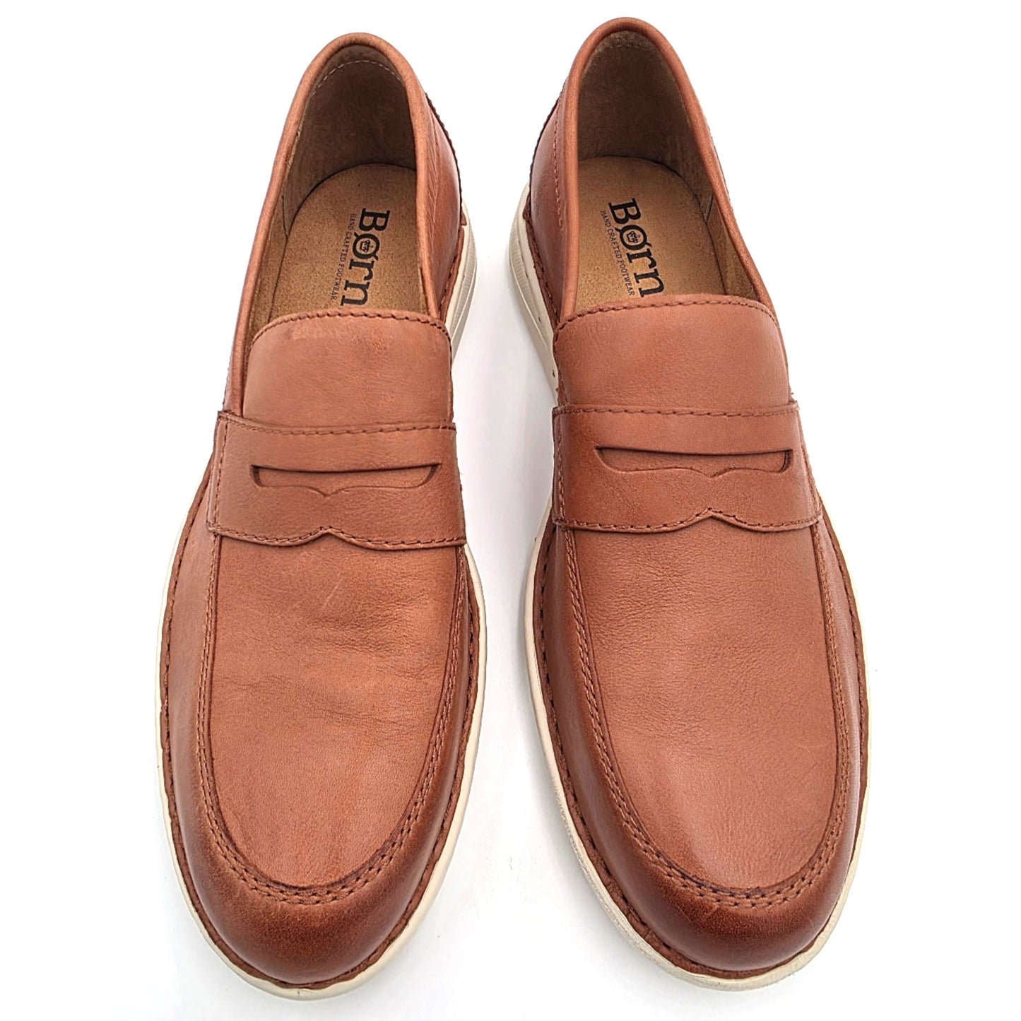 Born Taylor Men's Shoes Size 11.5 M Full Grain Leather Brown Cognac