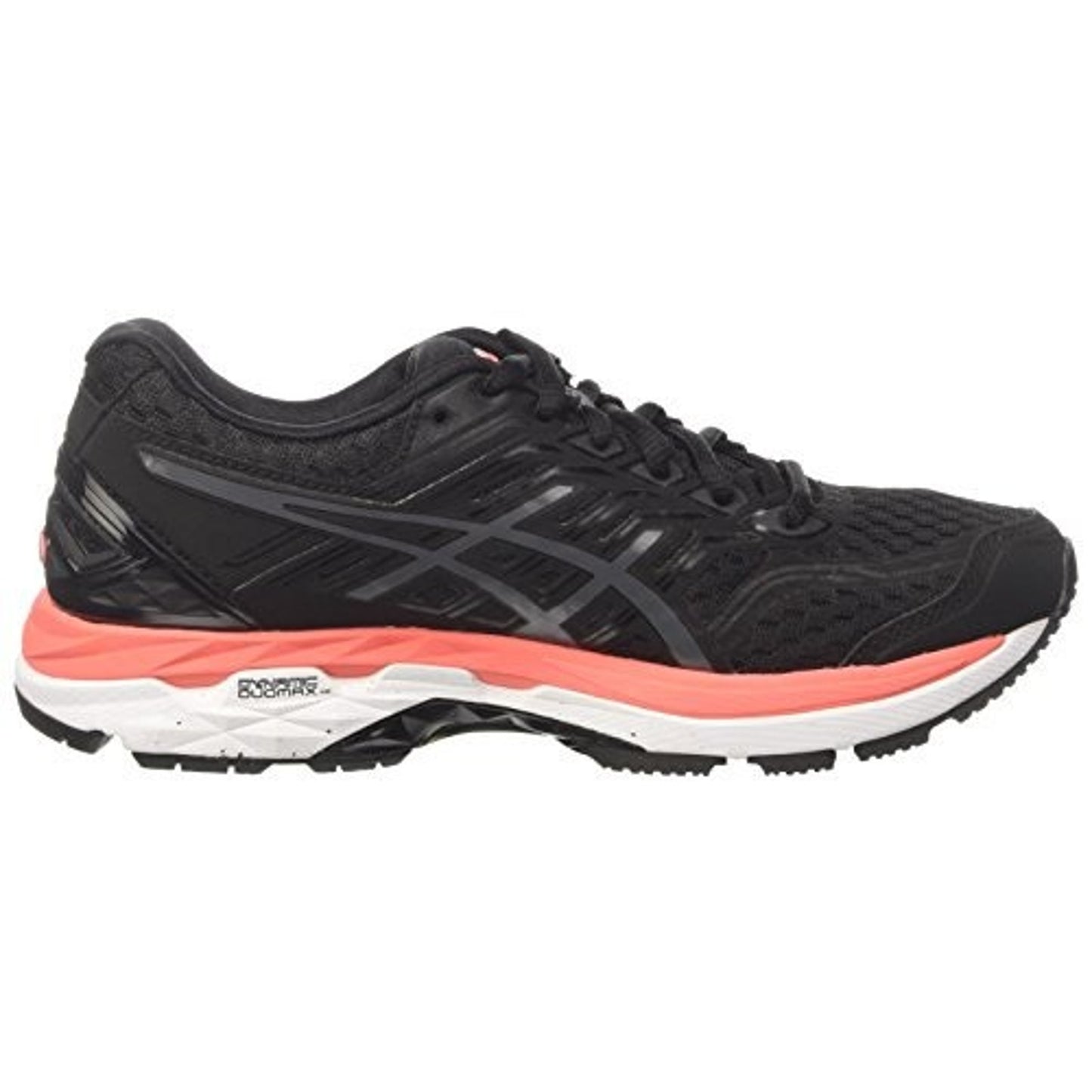 ASICS GT-2000 5 Womens Running Walking Shoes 8 Black/carbon/flash coral T757N