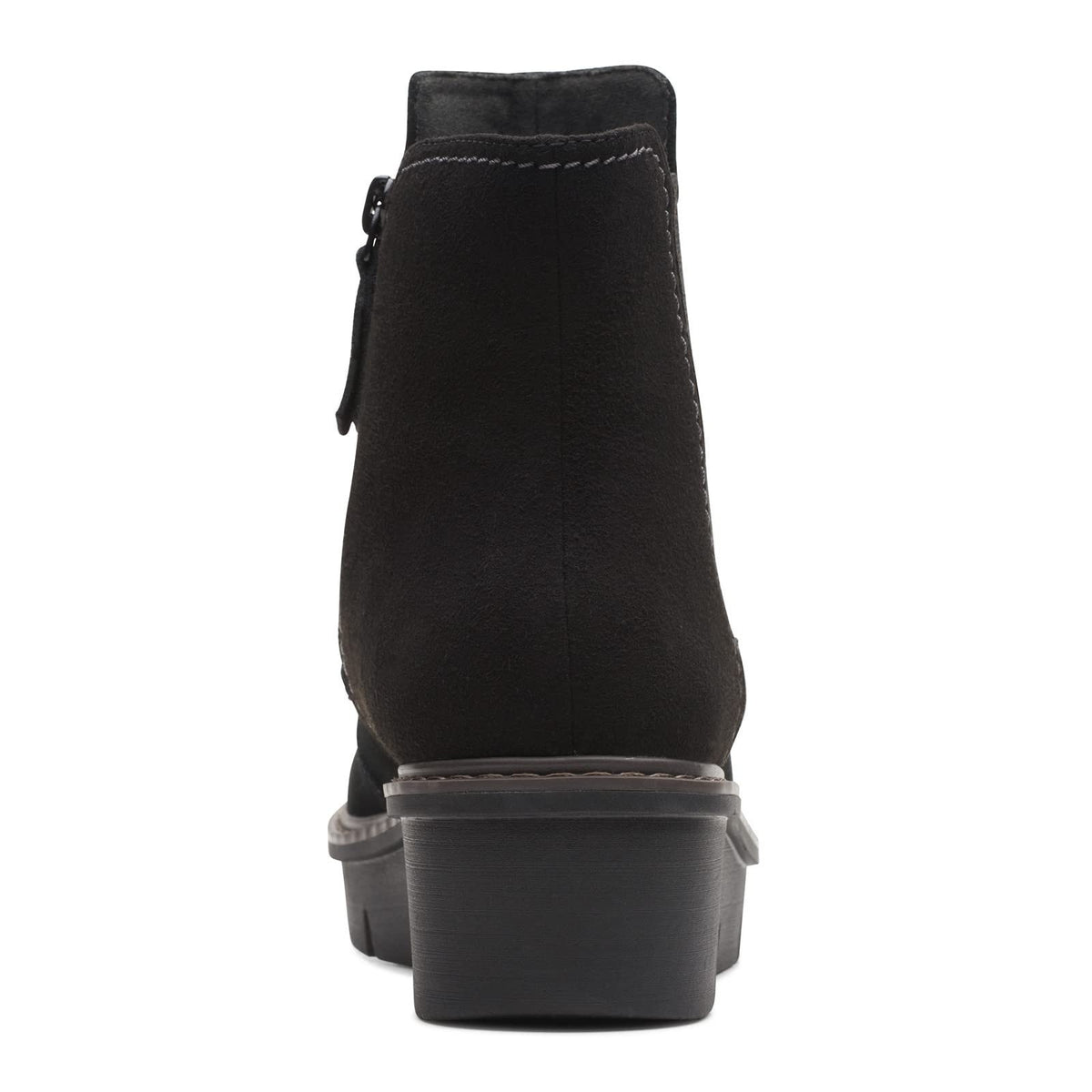Clarks Airabell Style Women's Ankle Boots Wedge Zip Suede Black 8.5 M