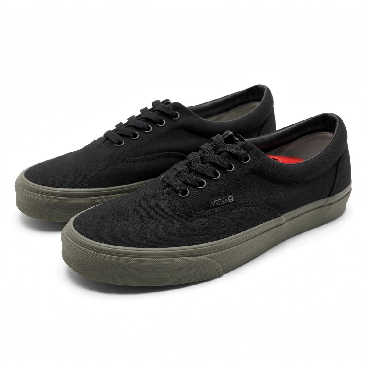 Vans Era Black Olive Green Canvas Sneakers Mens 10.5 / Women 12