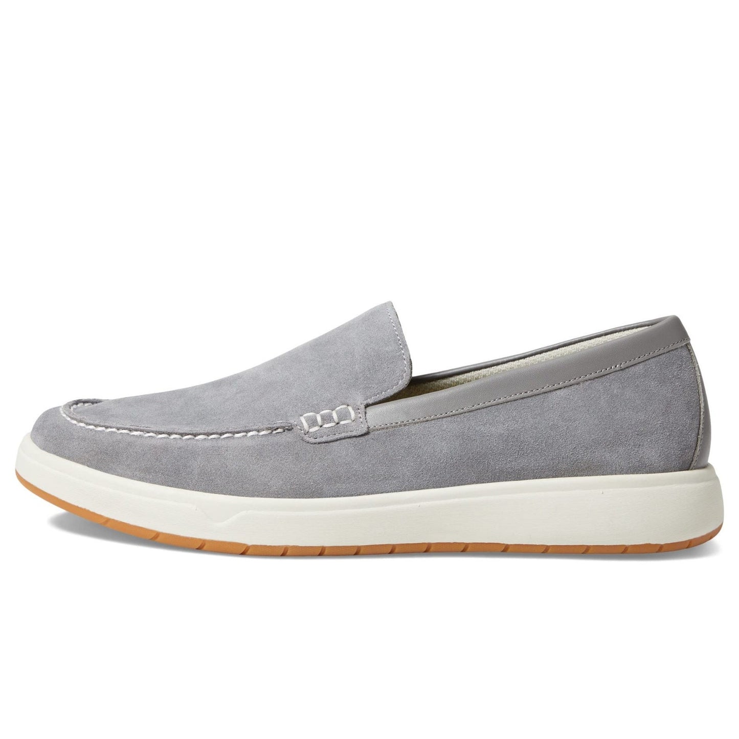Florsheim Heist Moc Toe Men's Venetian Loafer Grey Slip On Suede 9.5 Wide 2E