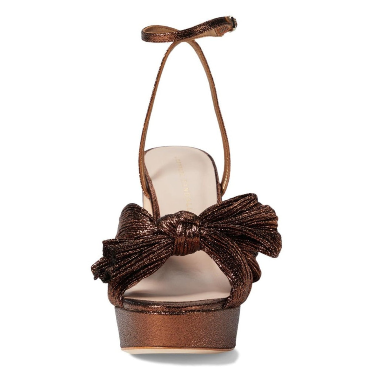 Loeffler Randall Natalia Pleated Platform Sandals Mocha 8.5 B