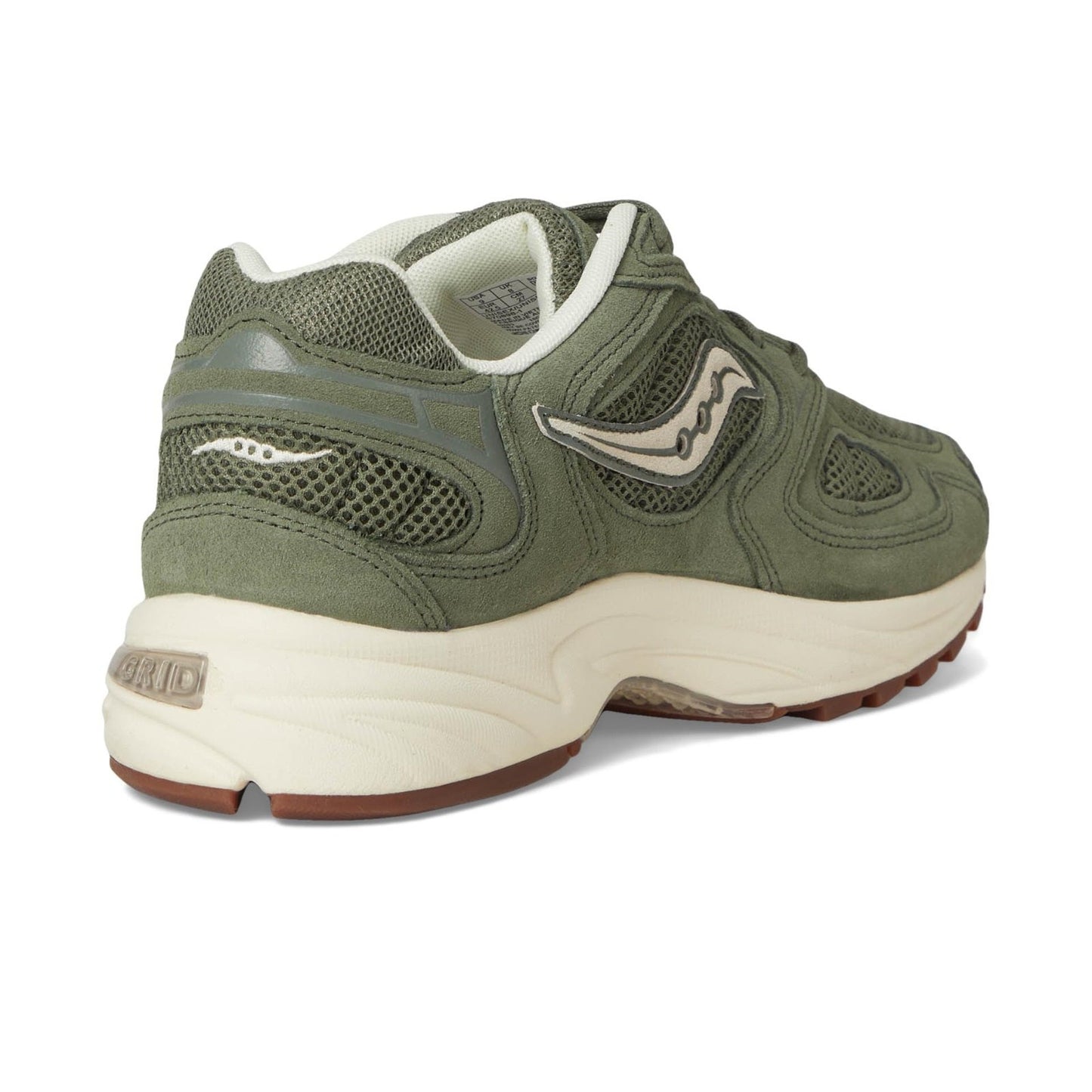 Saucony Unisex-Adult Grid Jazz 9 Sneaker, Olive/Off-White, 11 Men, 12.5 Women