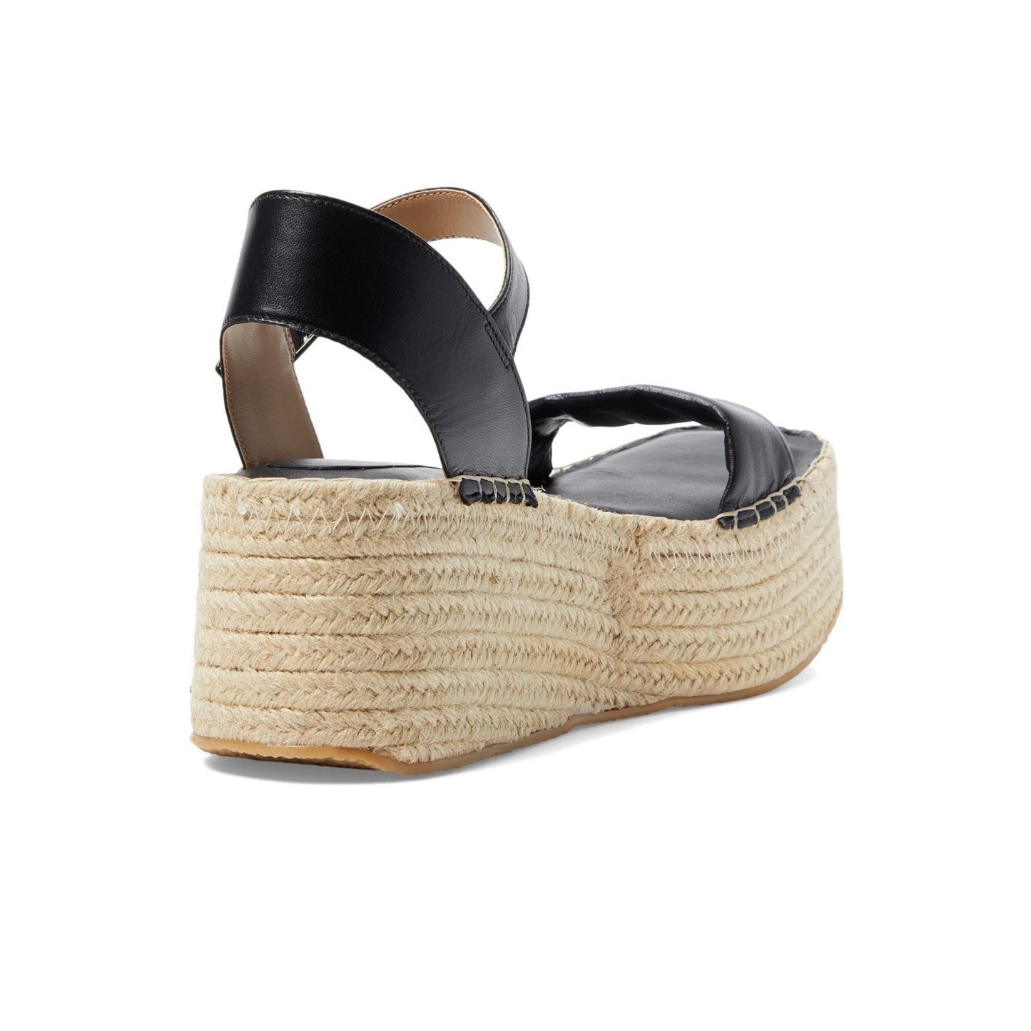 Bernardo Mallorca Espadrille Platform Sandal Black Nappa Mestico 8.5 M