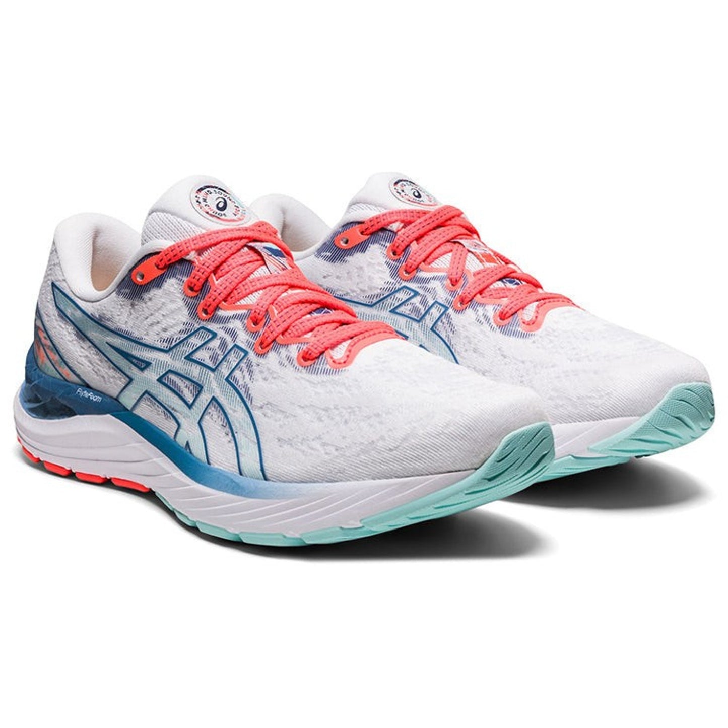 ASICS Women's Gel Cumulus 23 Running Shoes , White/Grey Floss 10 M