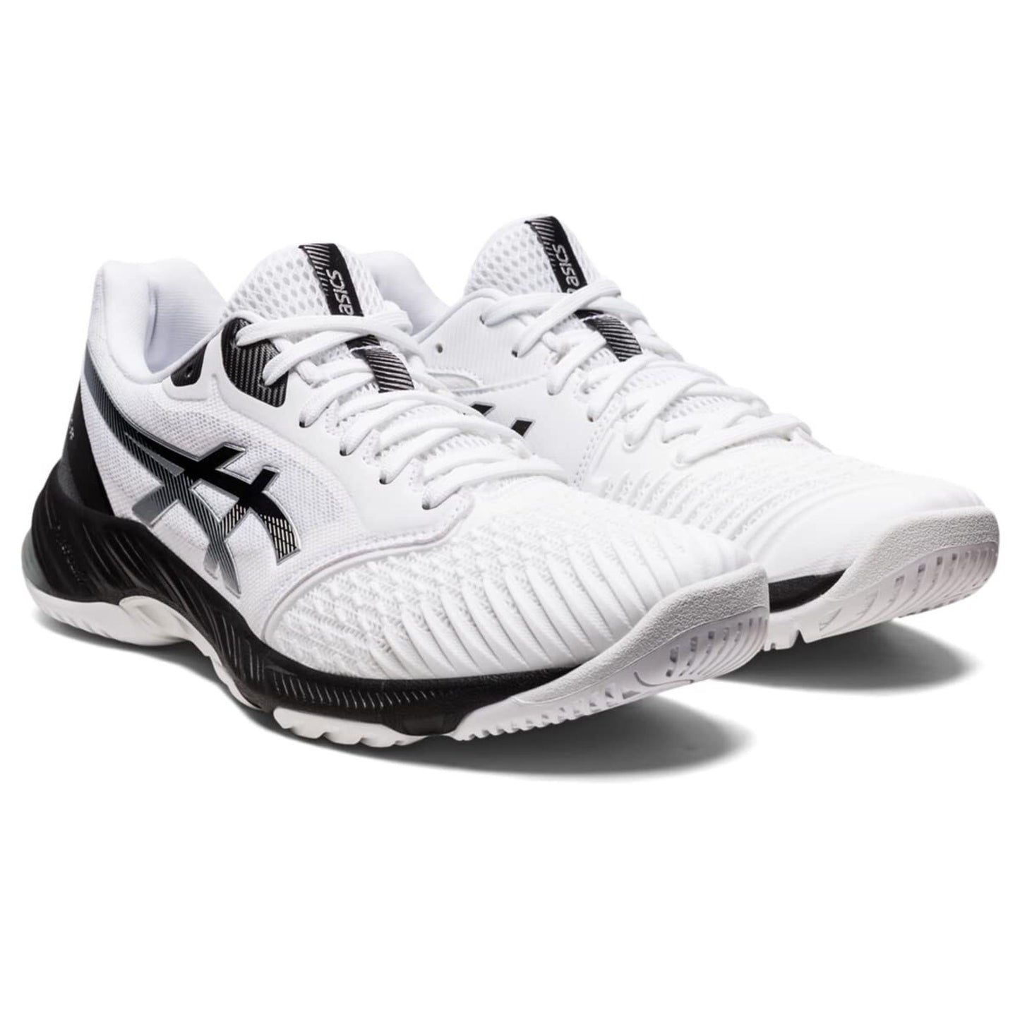 ASICS Men's Netburner Ballistic FlyteFoam 3 Volleyball Shoes, 15 US, White/Black