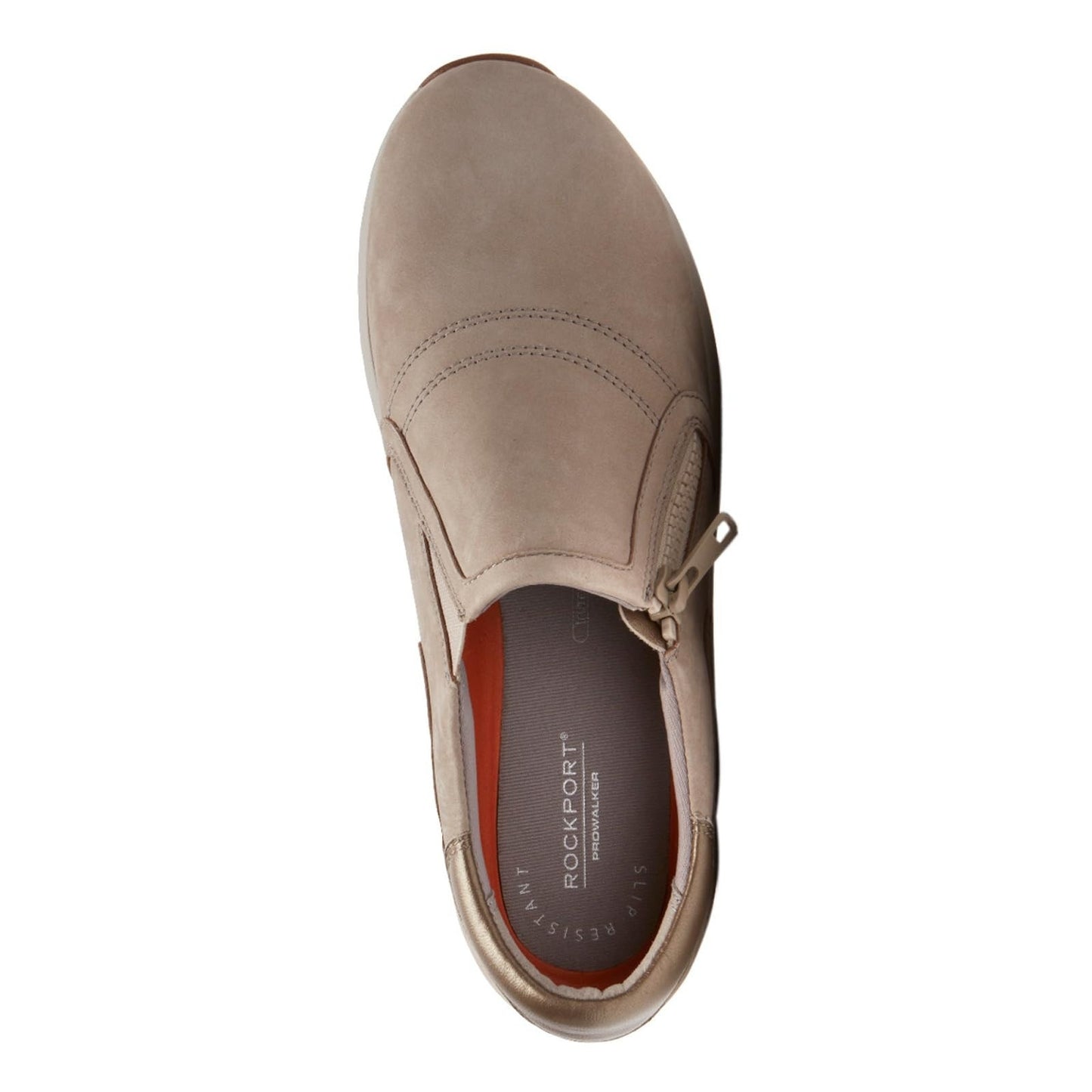 Rockport Trustride Womens Slip On Shoes Nubuck Taupe Size 8.5