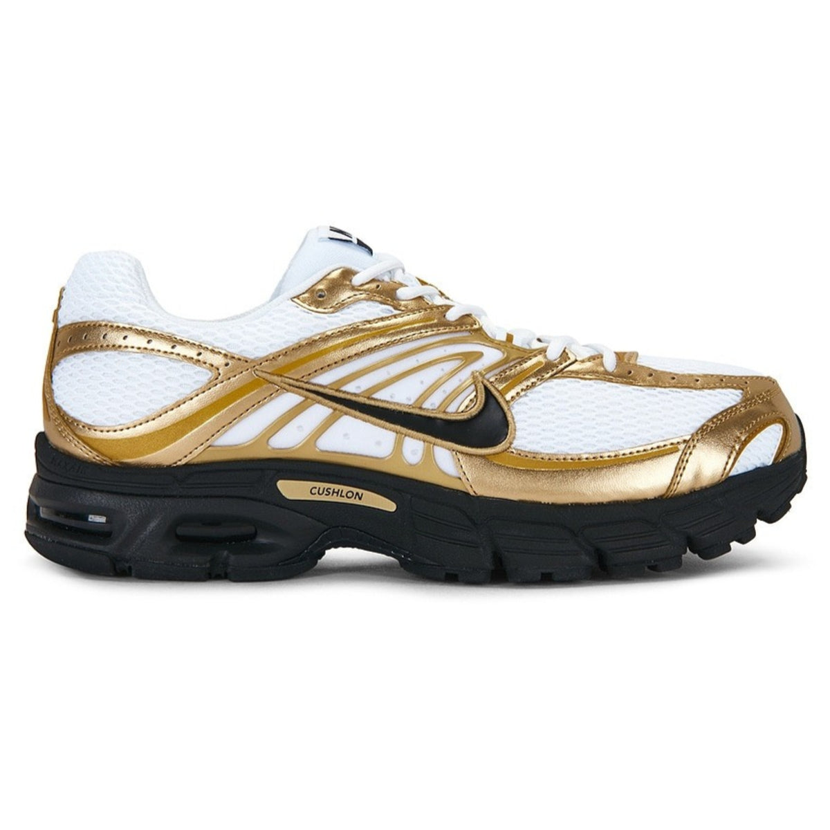 Nike Air Max Moto 2K Men's 13 M Basketball Shoes White & Black Metallic Gold