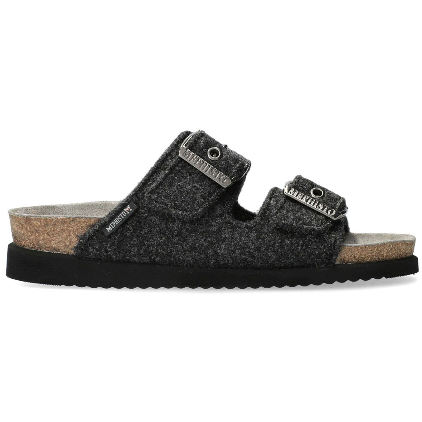 Mephisto Hester Women's Sandal Black Textile Comfort Cork Footbed Size 9 US 39EU