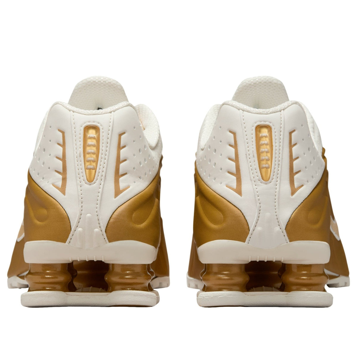 Nike Shox R4 Women’s Low Top Lace-Up Sneakers Metallic Gold AR3565-010 Size 9 M