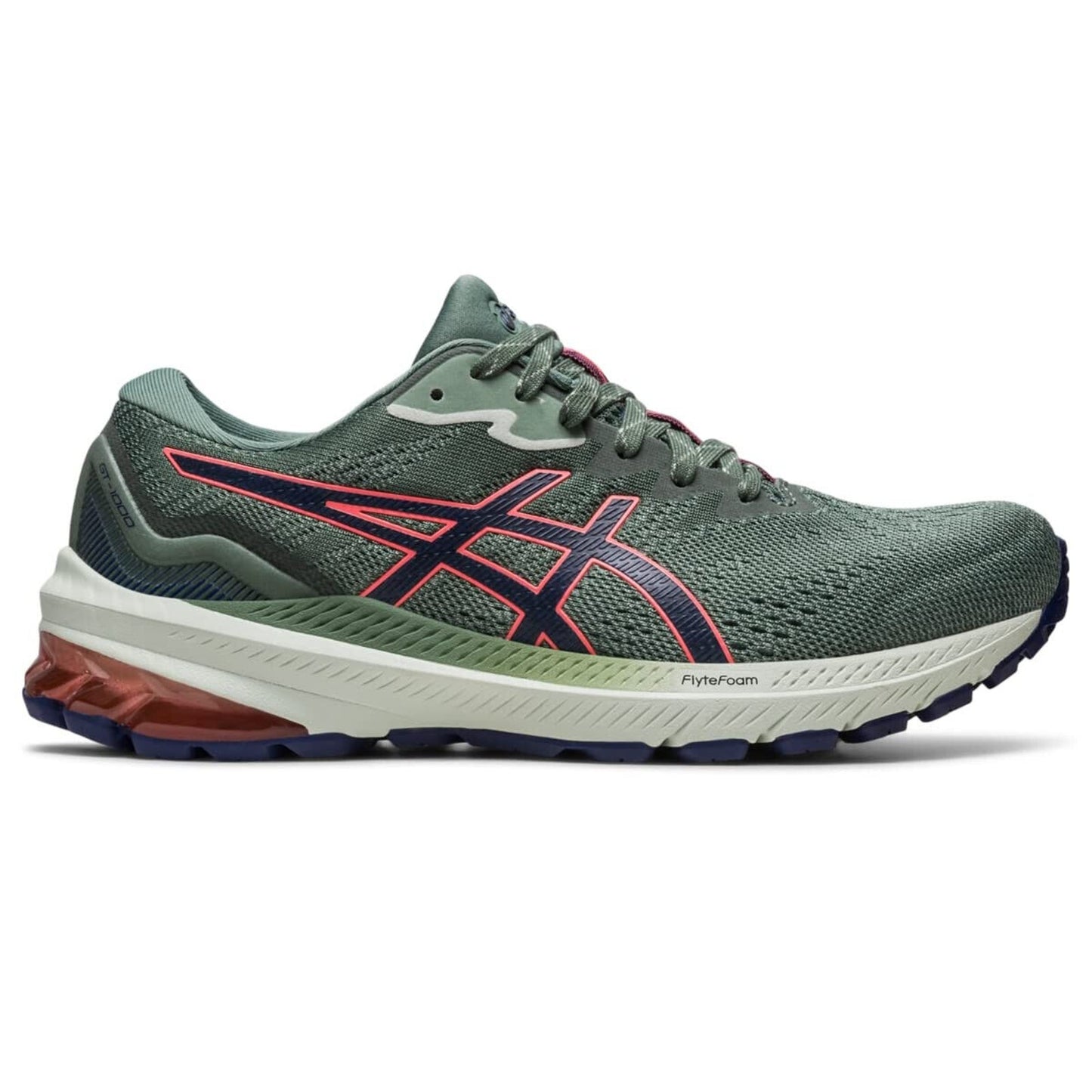 ASICS Women's GT-1000 11 Trail Running Shoes in Nature Bathing/Papaya size 9 B