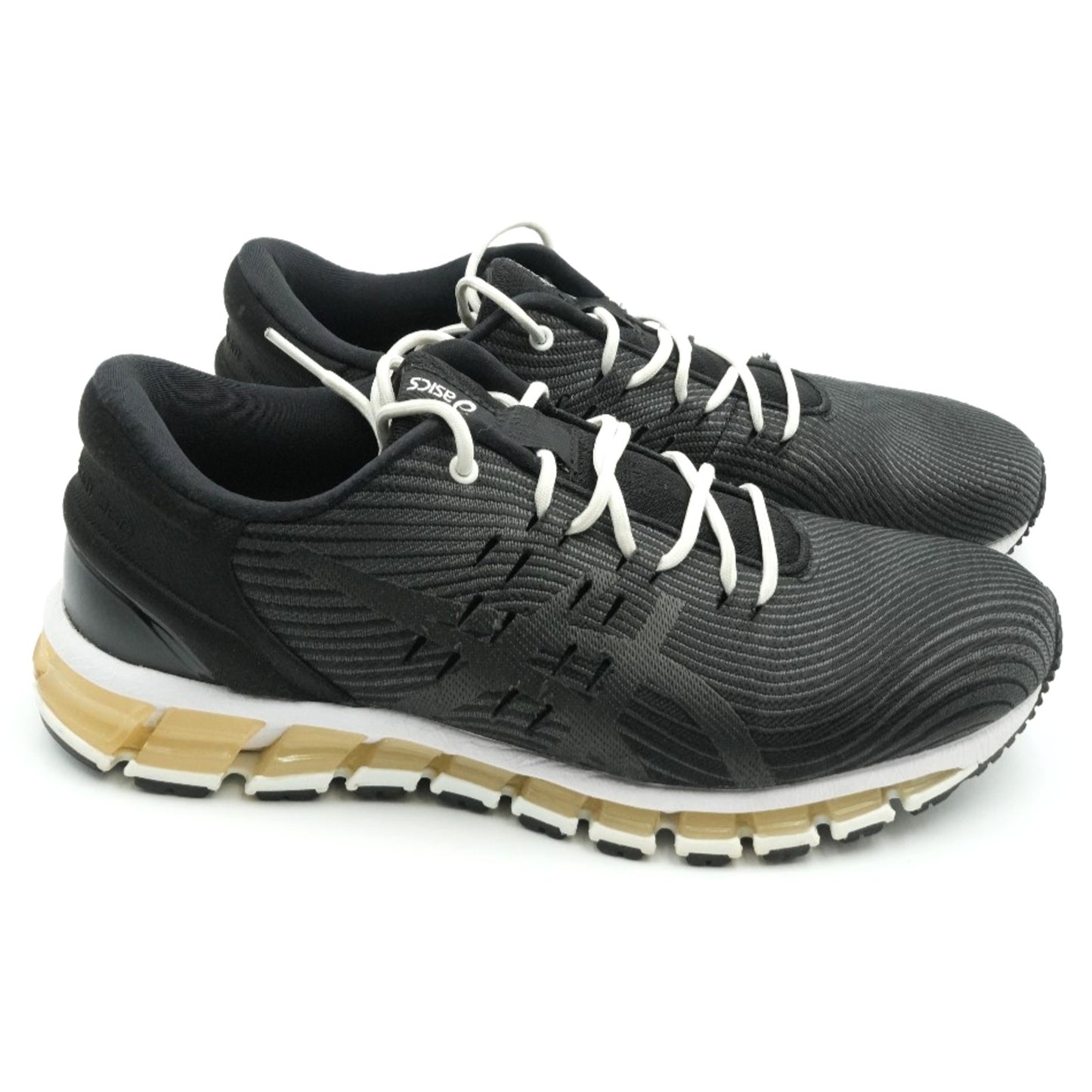 Asics Gel-Quantum 360 4 Women's Running Shoes Black White Gold 1021A028 Size 9.5
