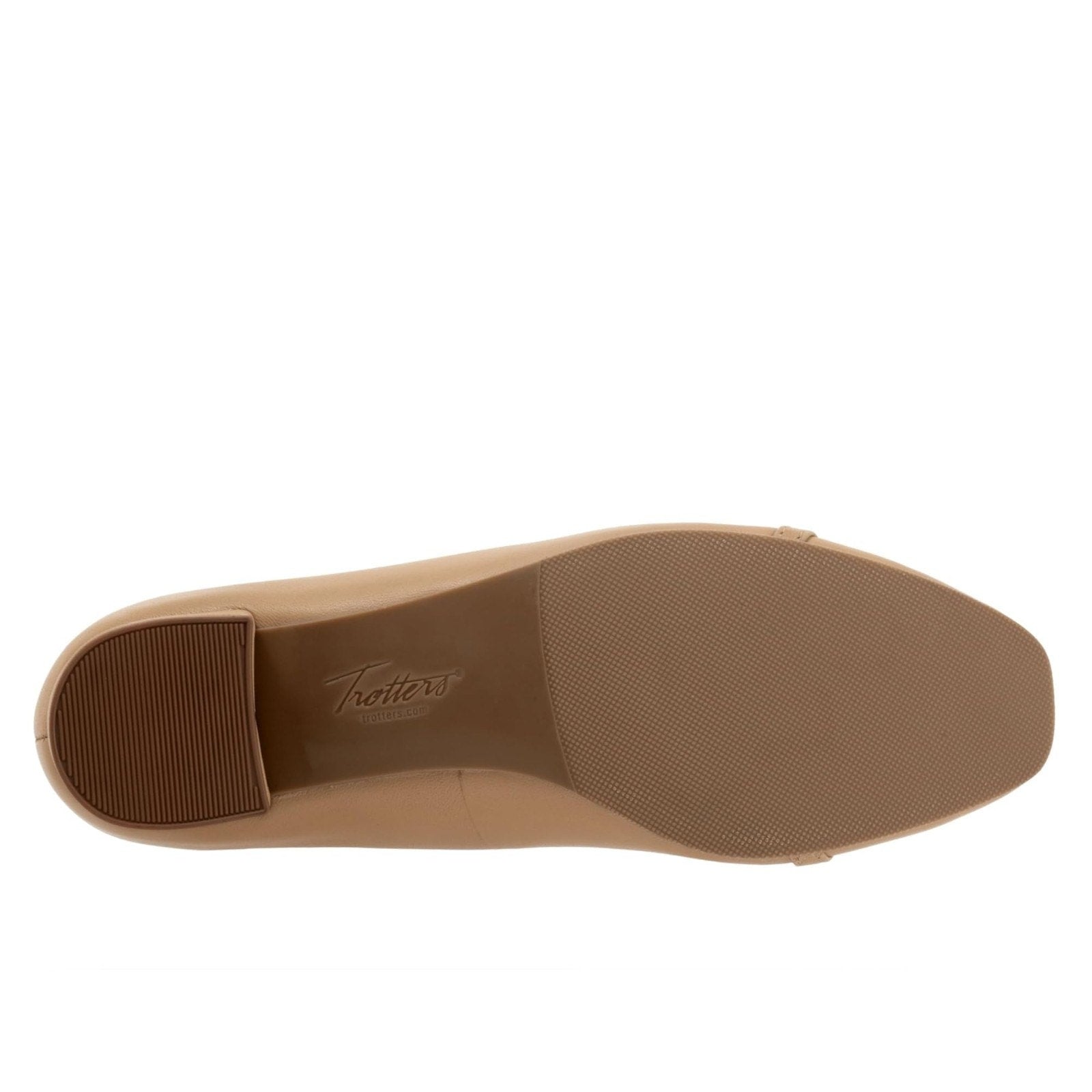 Trotters Dakota Womens Nude Leather Slip On Pumps Heels Shoes Size 8.5 Wide Trotters