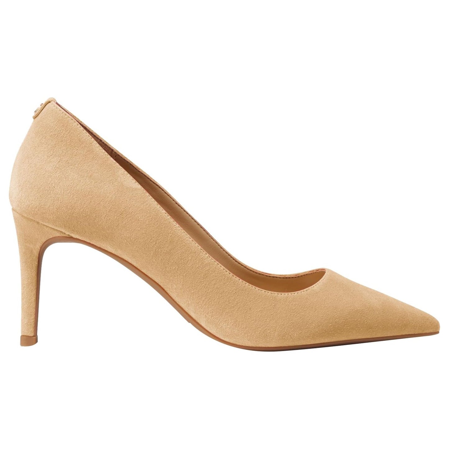 Michael Kors Alina Flex High Pump Women's Beige Suede High Heel 8.5 M