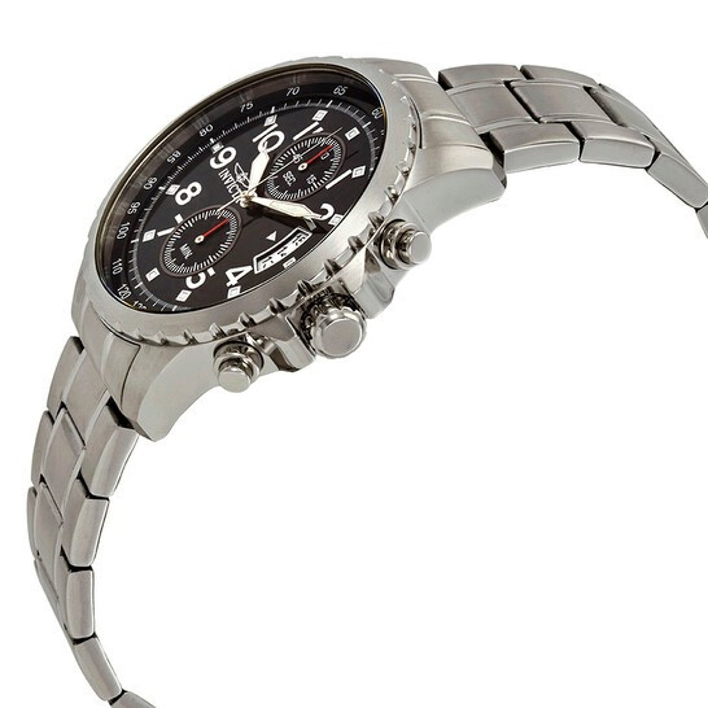 Invicta Specialty Men’s Chronograph Quartz Watch 45mm Stainless Steel Black Dial