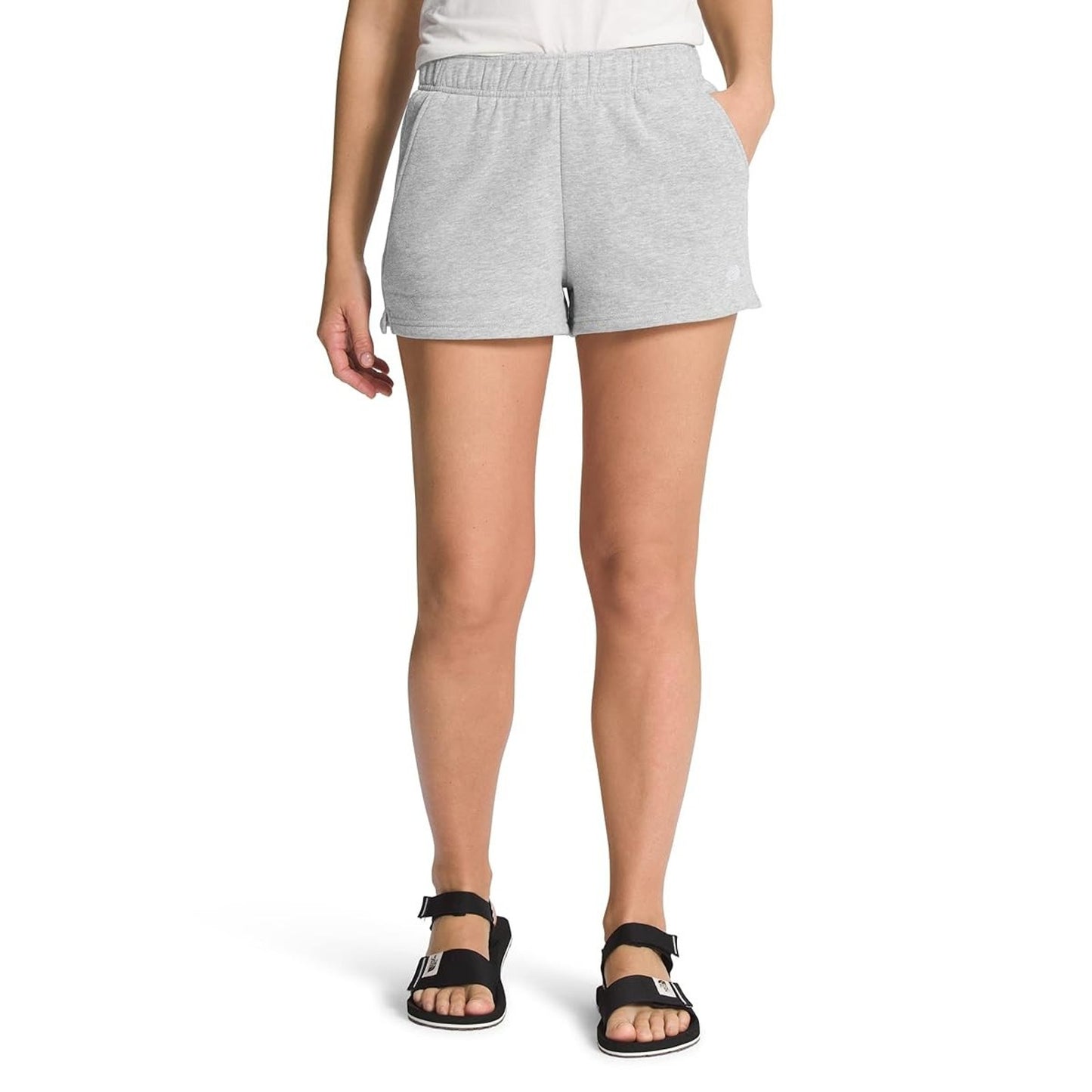 The North Face Half Dome Fleece Womens Shorts Light Grey Heather X-Large Short
