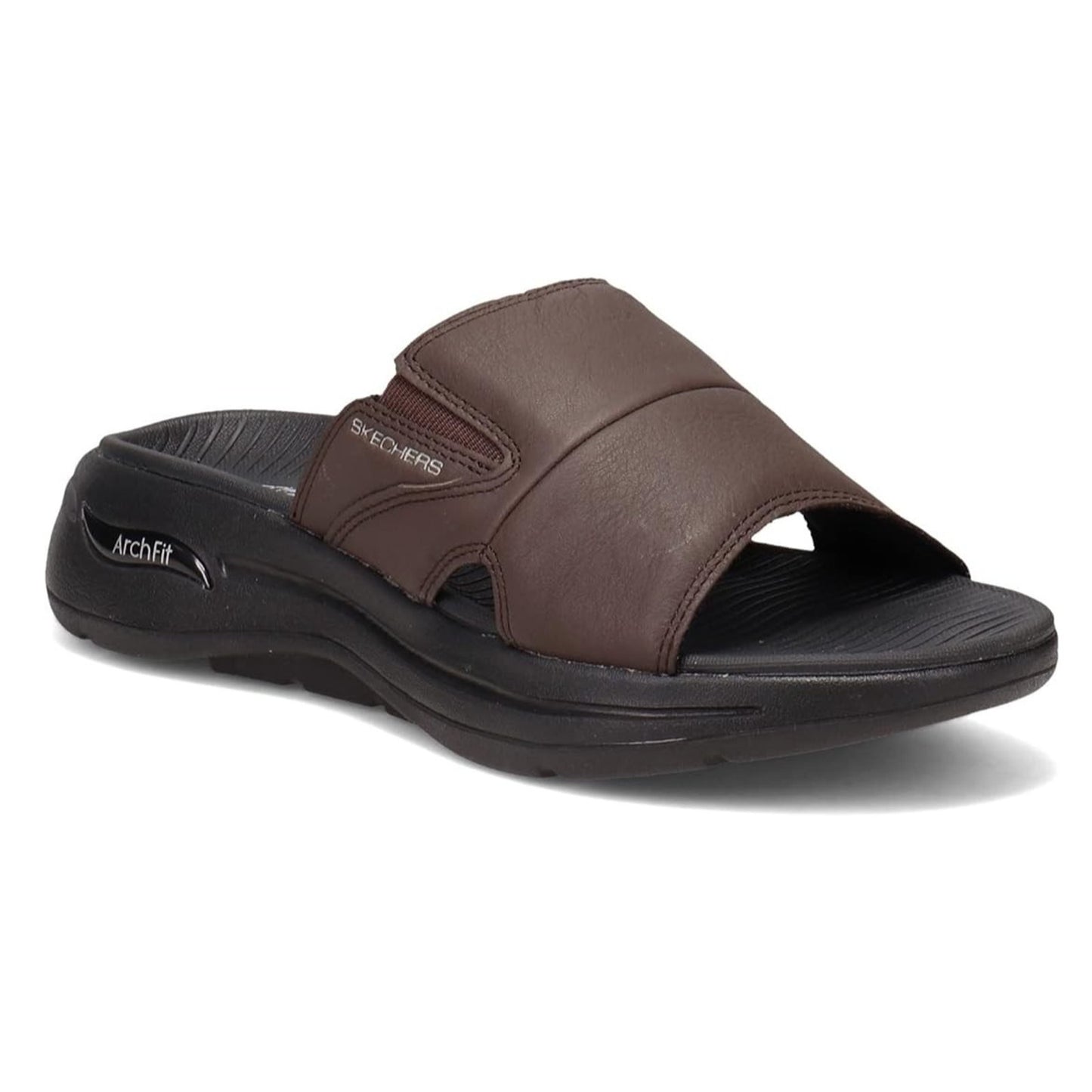 Skechers Men's Go Walk Arch Fit Slip On Comfort Slide Sandal Black Size 9