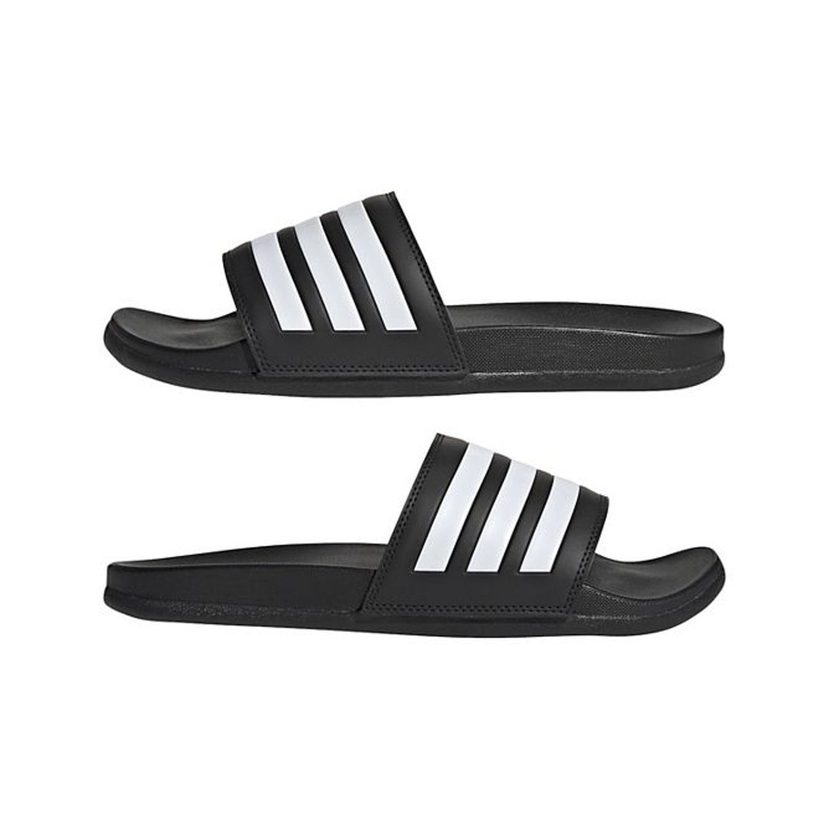 adidas Adilette Comfort Cloudfoam Slides Sandals black white Men 6 WMN 7