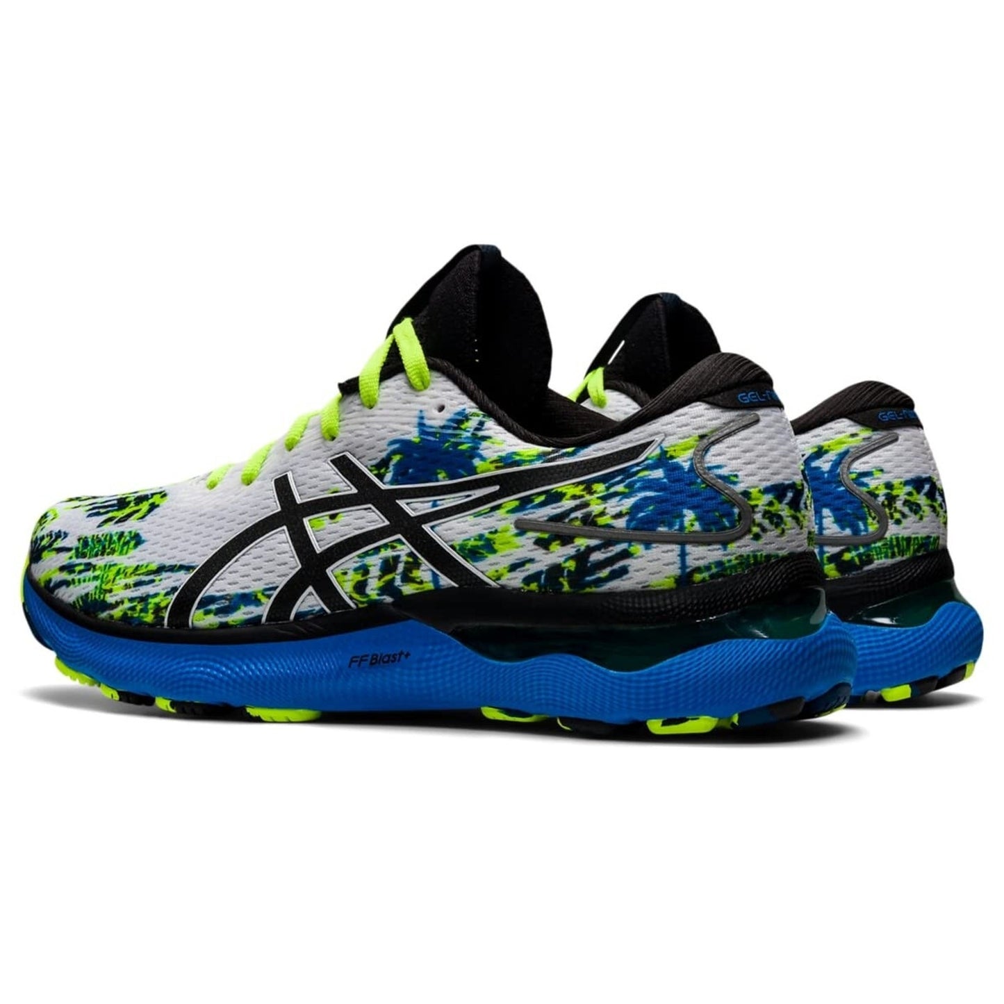 ASICS Gel Nimbus 24 Men's Running Shoes, White/Black Size 9 M