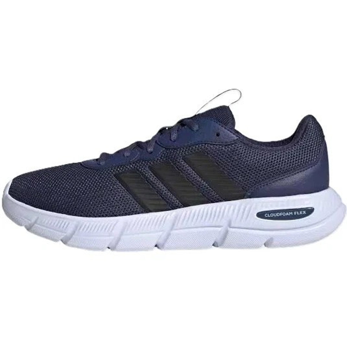 adidas Cloudfoam Flex Laces Men’s Everyday Wear Walking Shoes Navy 13 Wide Fit
