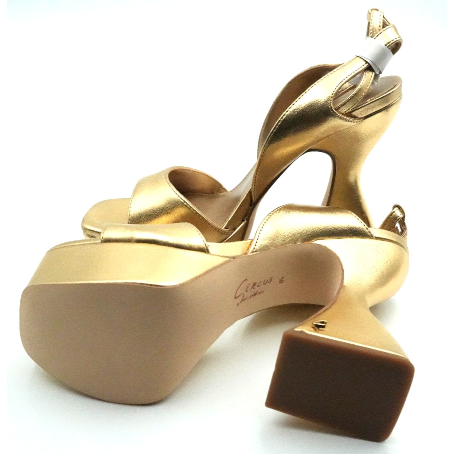 Circus NY by Sam Edelman Women's Alisa Gold Heeled Sandals Size 8.5 M